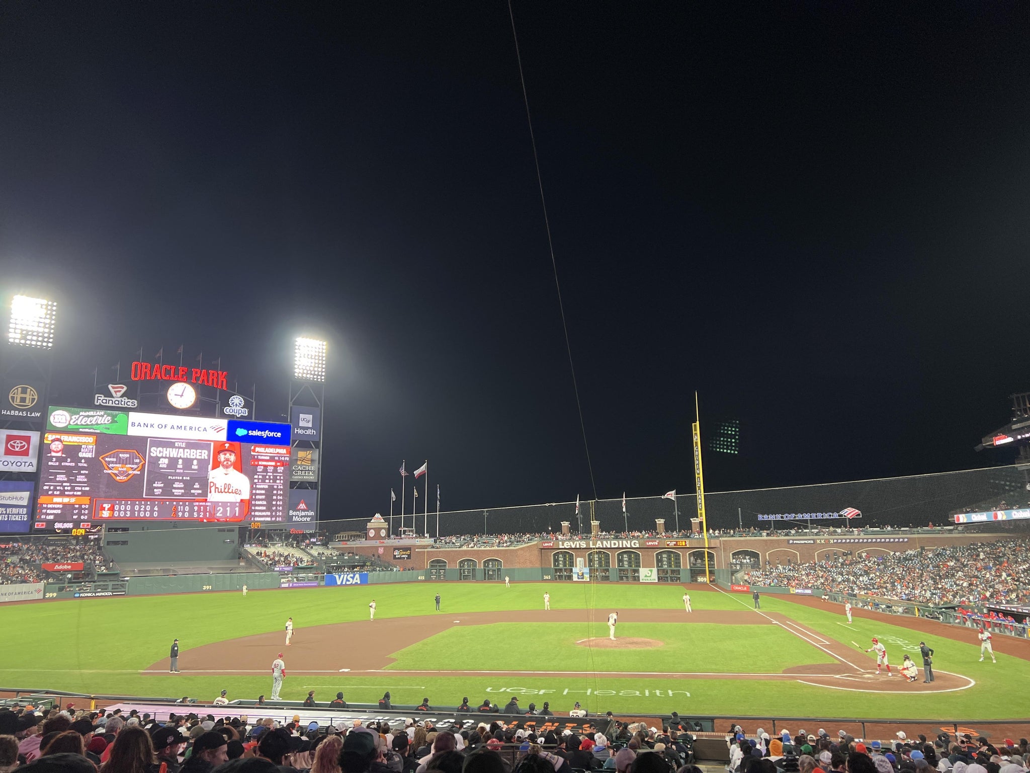 Real Fan View taken from Lower Box 122 at Oracle Park by Nicole O