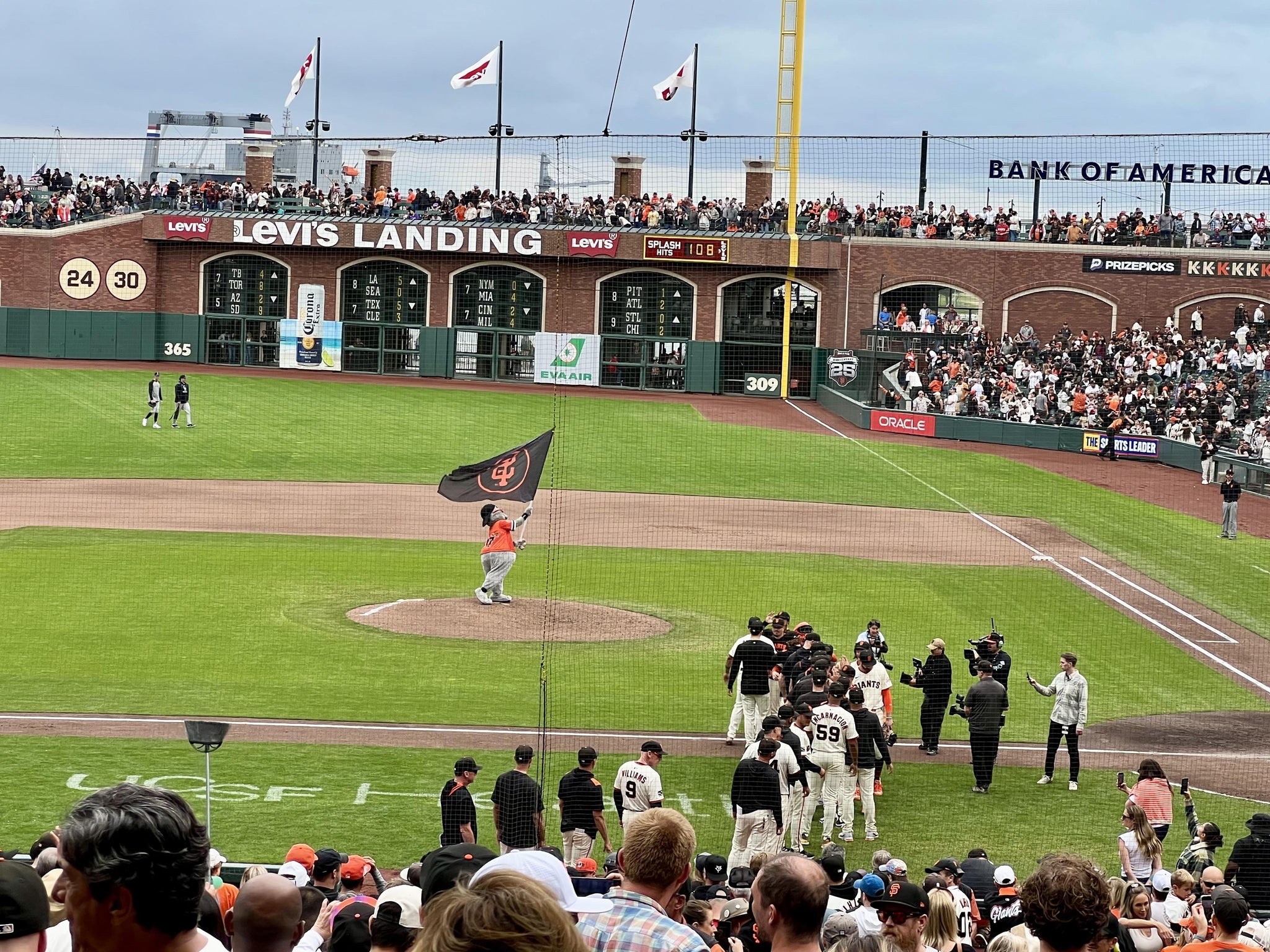 Real Fan View taken from Lower Box 122 at Oracle Park by Larry L