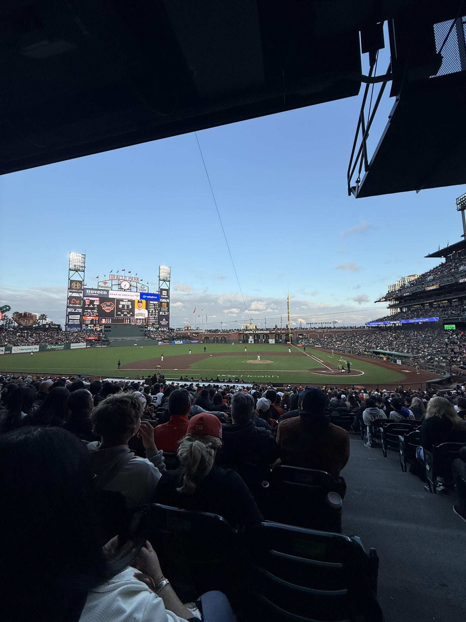 Real Fan View taken from Lower Box 122 at Oracle Park by Tyler G