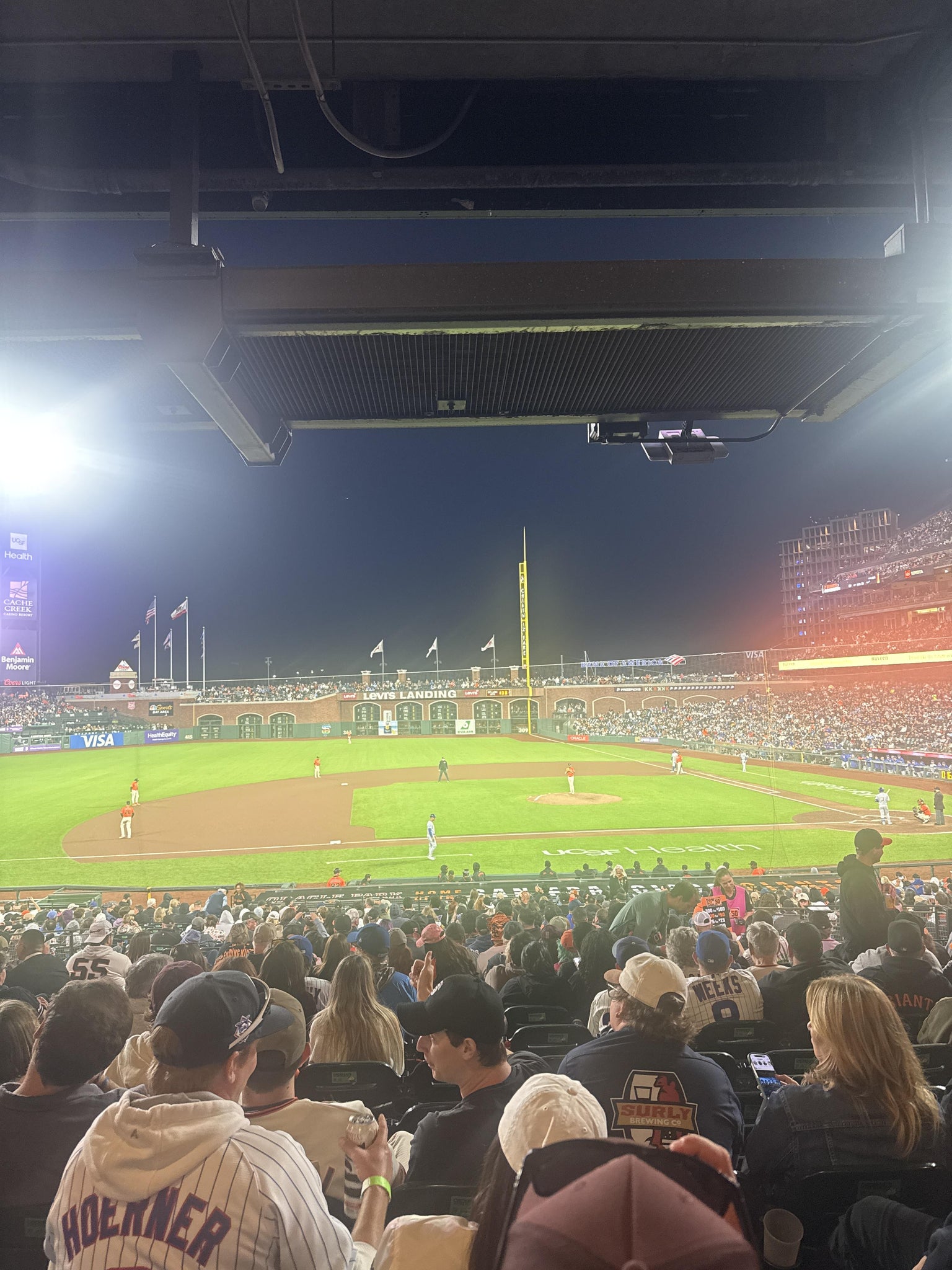 Real Fan View taken from Lower Box 123 at Oracle Park by Parker S