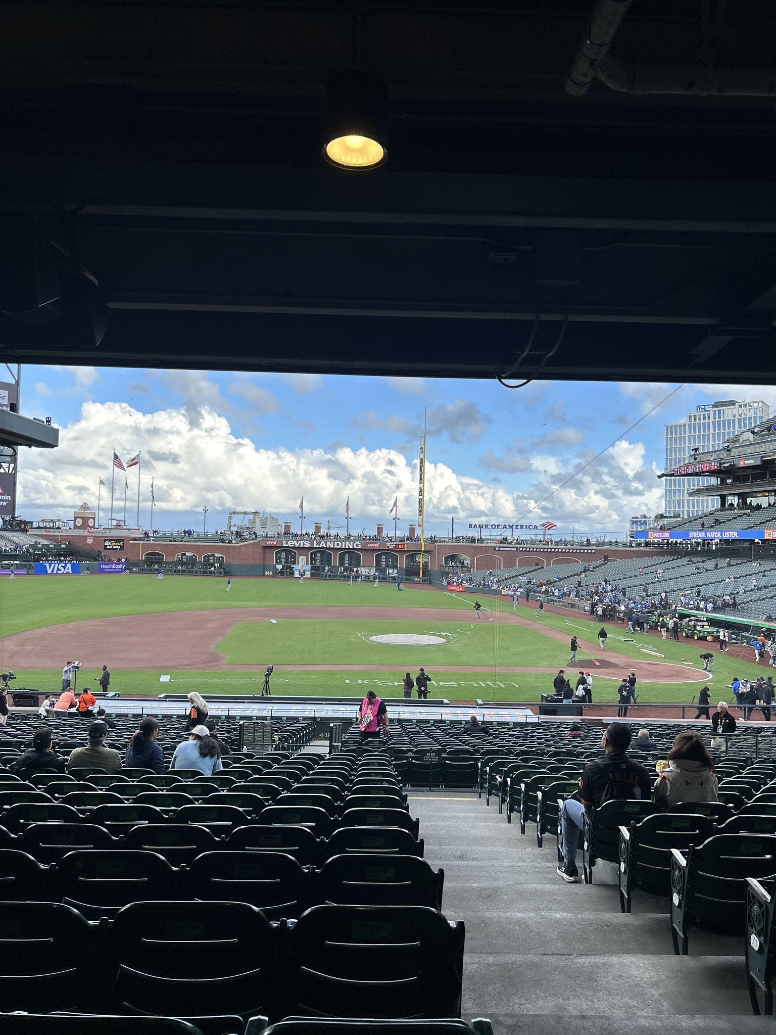 Real Fan View taken from Lower Box 123 at Oracle Park by Selena S