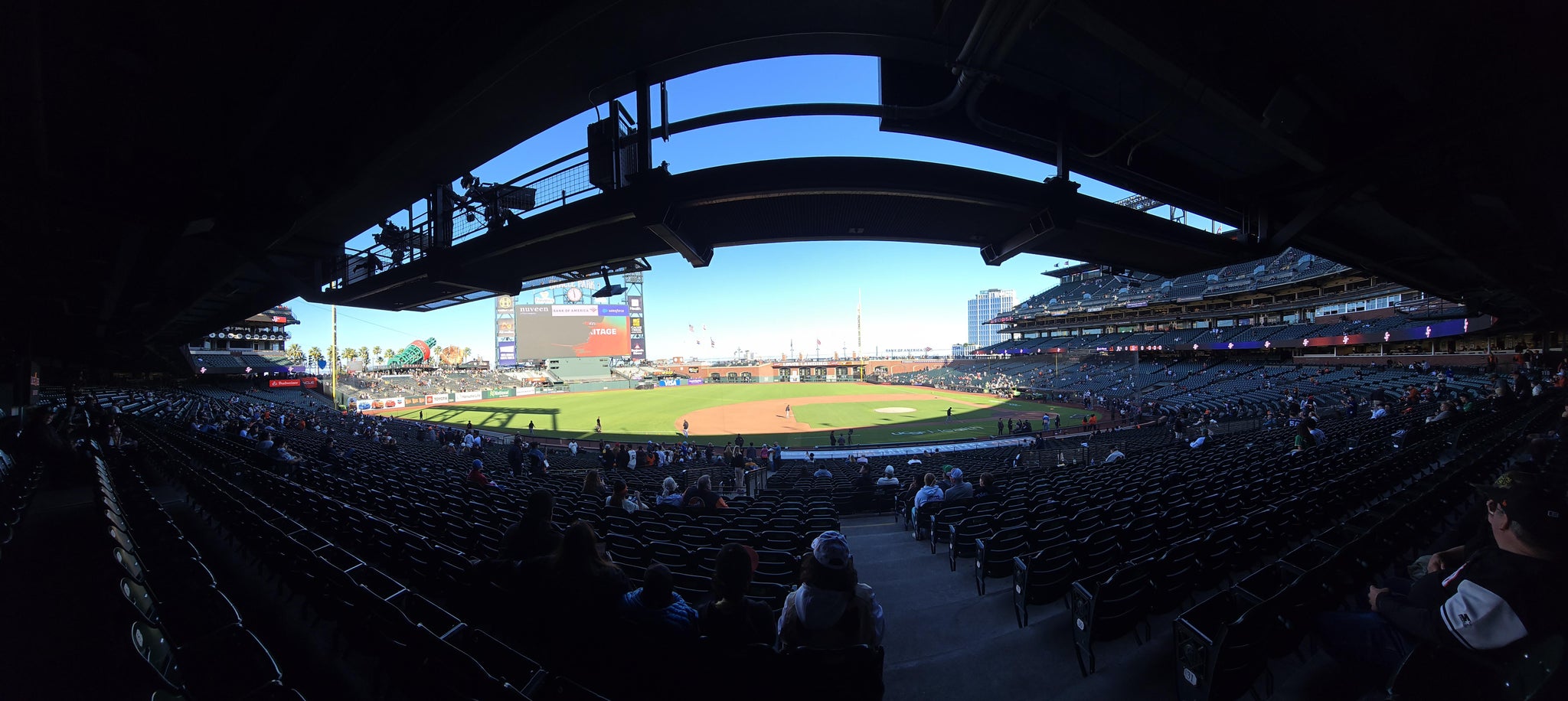 Real Fan View taken from Lower Box 124 at Oracle Park by Anonymous User