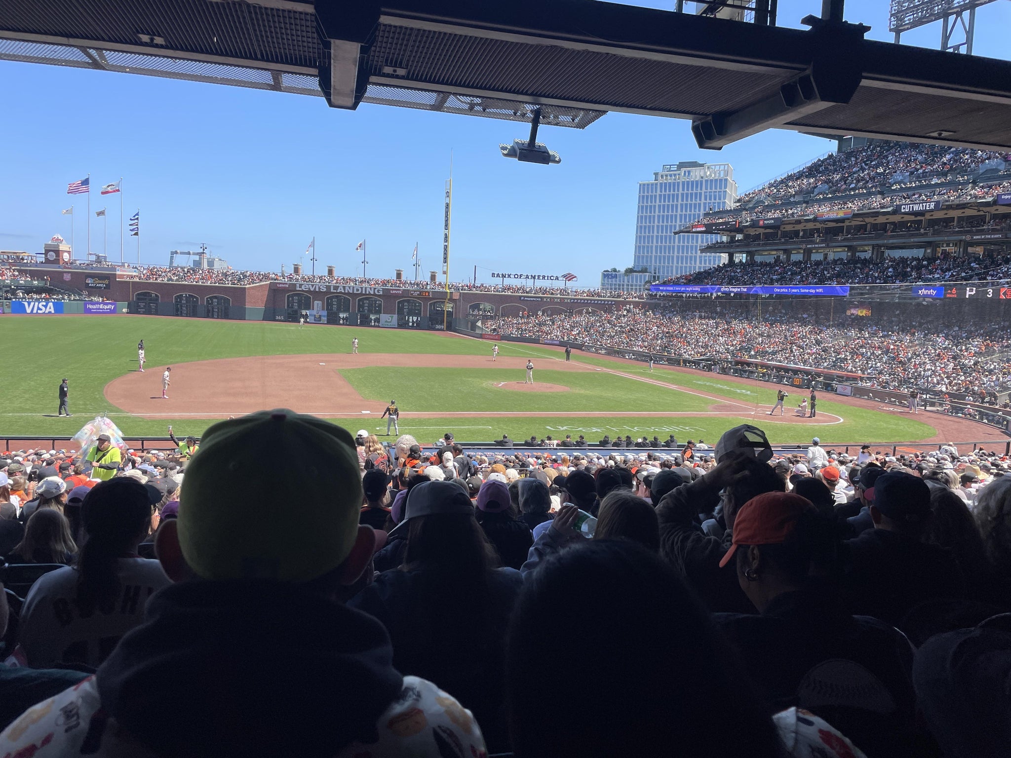 Real Fan View taken from Lower Box 124 at Oracle Park by Kylie H