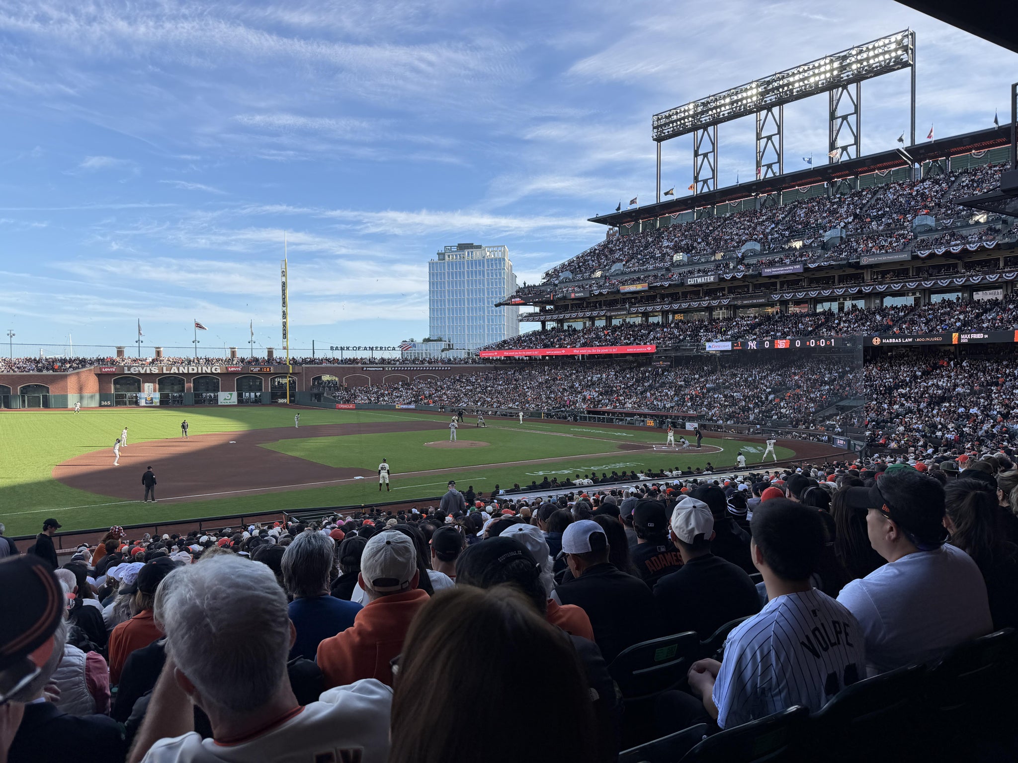 Real Fan View taken from Lower Box 125 at Oracle Park by Bryan E