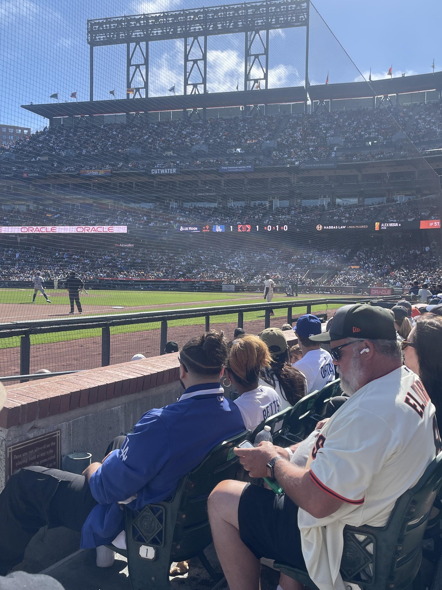 Real Fan View taken from Lower Box 127 at Oracle Park by Val D