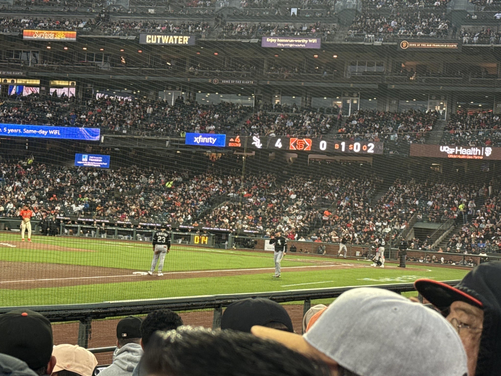 Real Fan View taken from Lower Box 127 at Oracle Park by Anonymous User