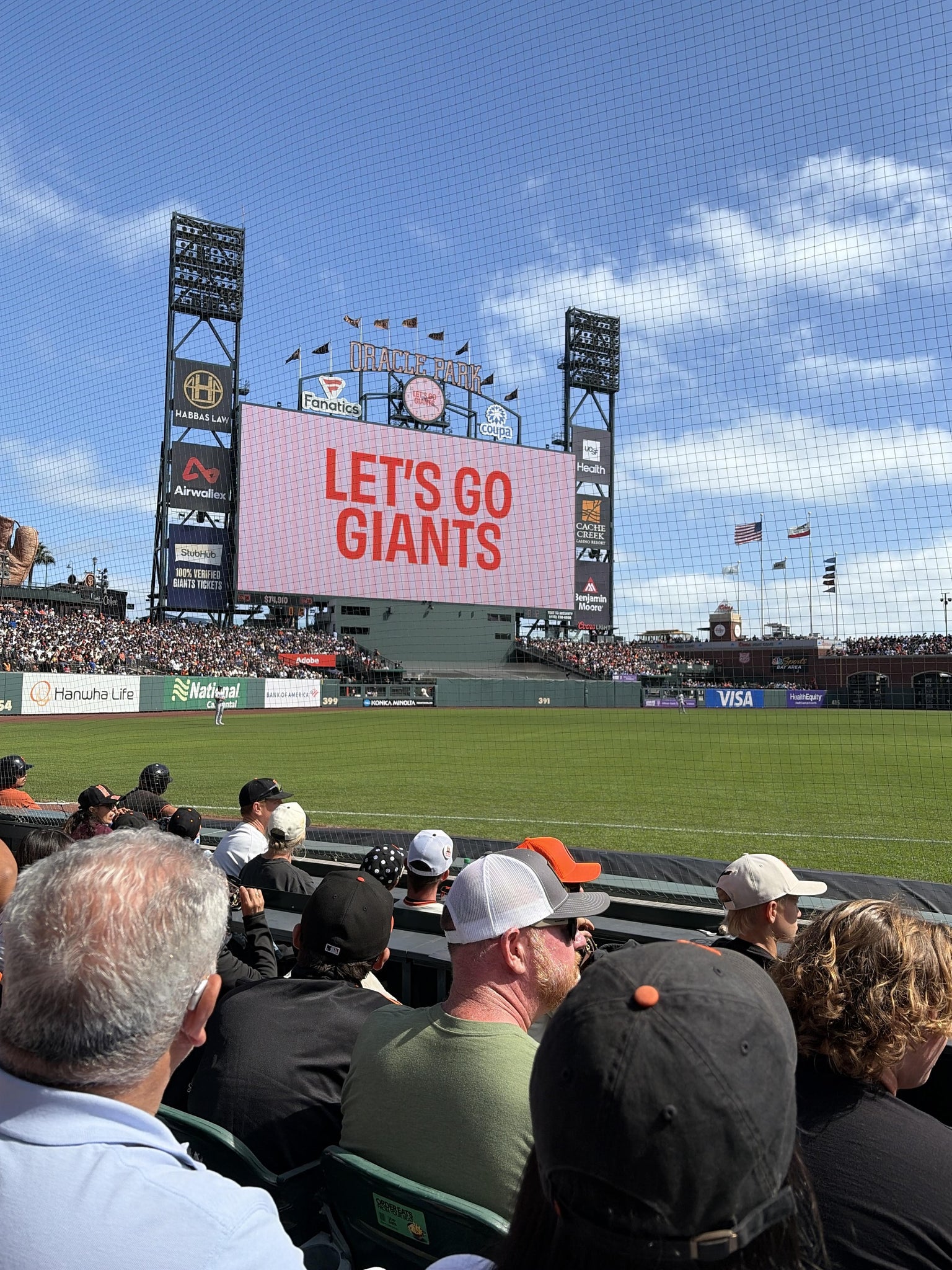 Real Fan View taken from Lower Box 128 at Oracle Park by Michelle D
