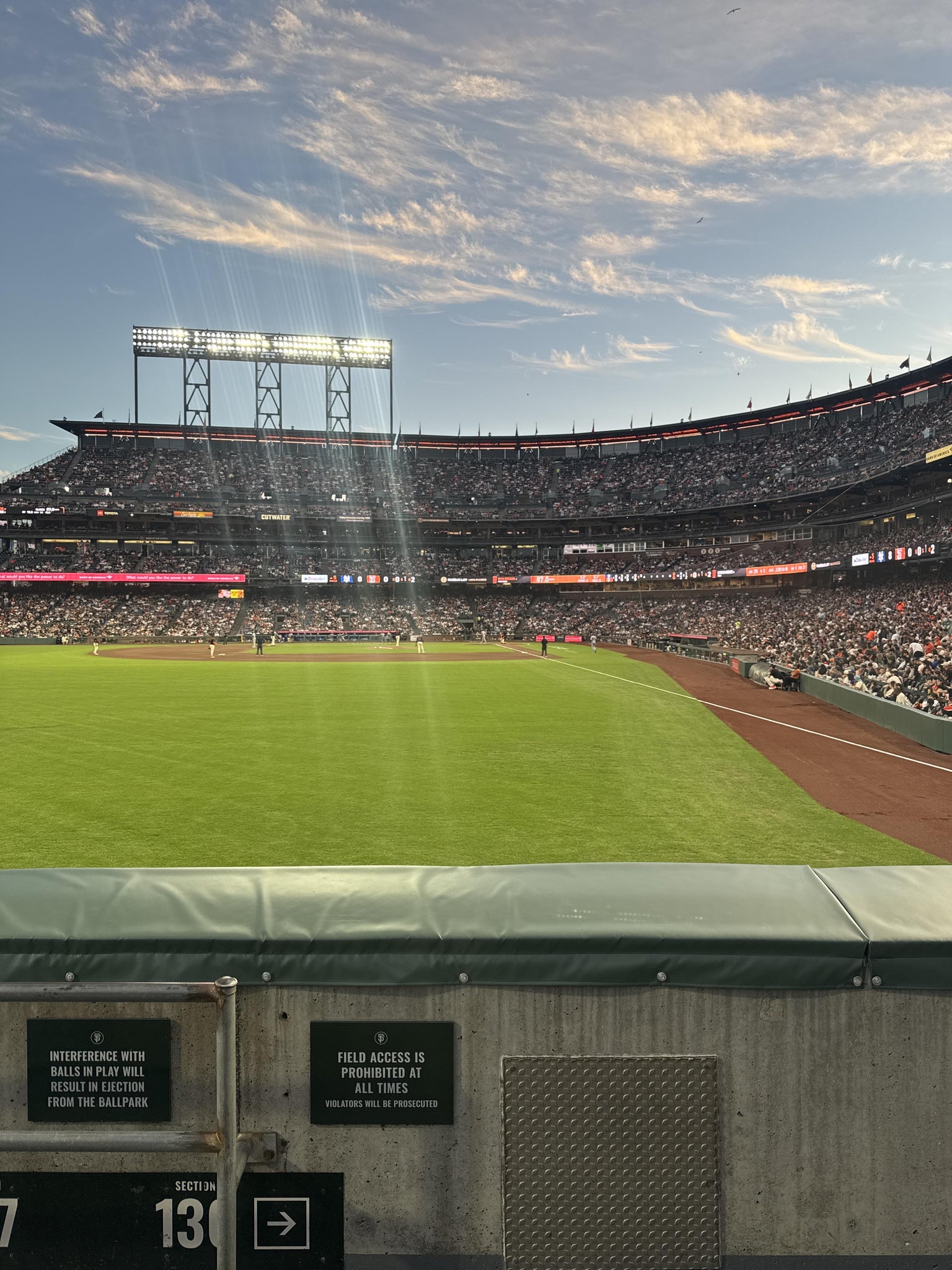 Real Fan View taken from Premium Bleachers 136 at Oracle Park by Jeremy B