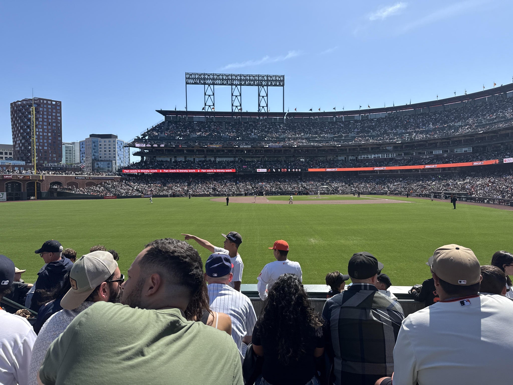 Real Fan View taken from Premium Bleachers 138 at Oracle Park by Andy M
