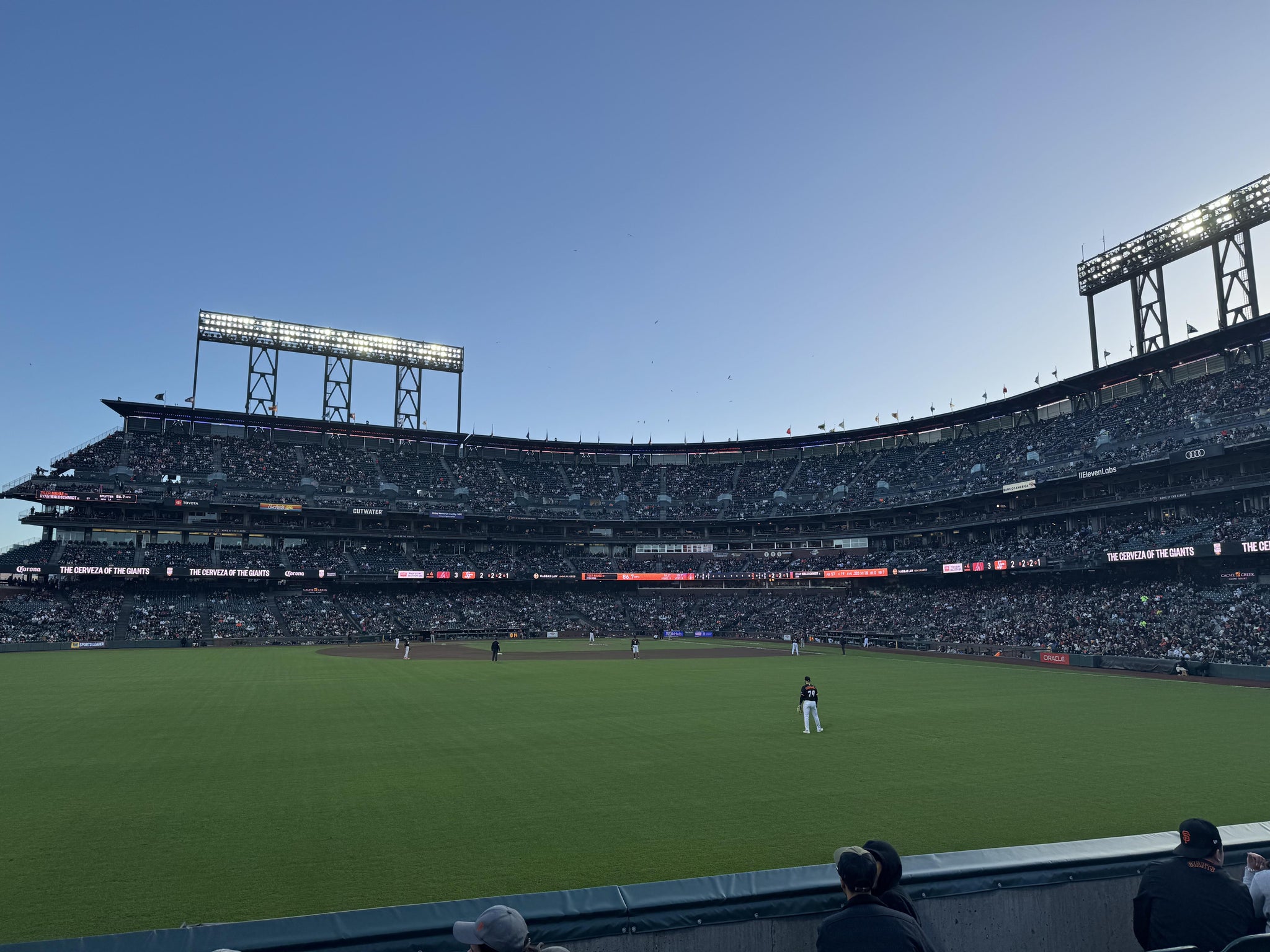 Real Fan View taken from Premium Bleachers 139 at Oracle Park by Michael D
