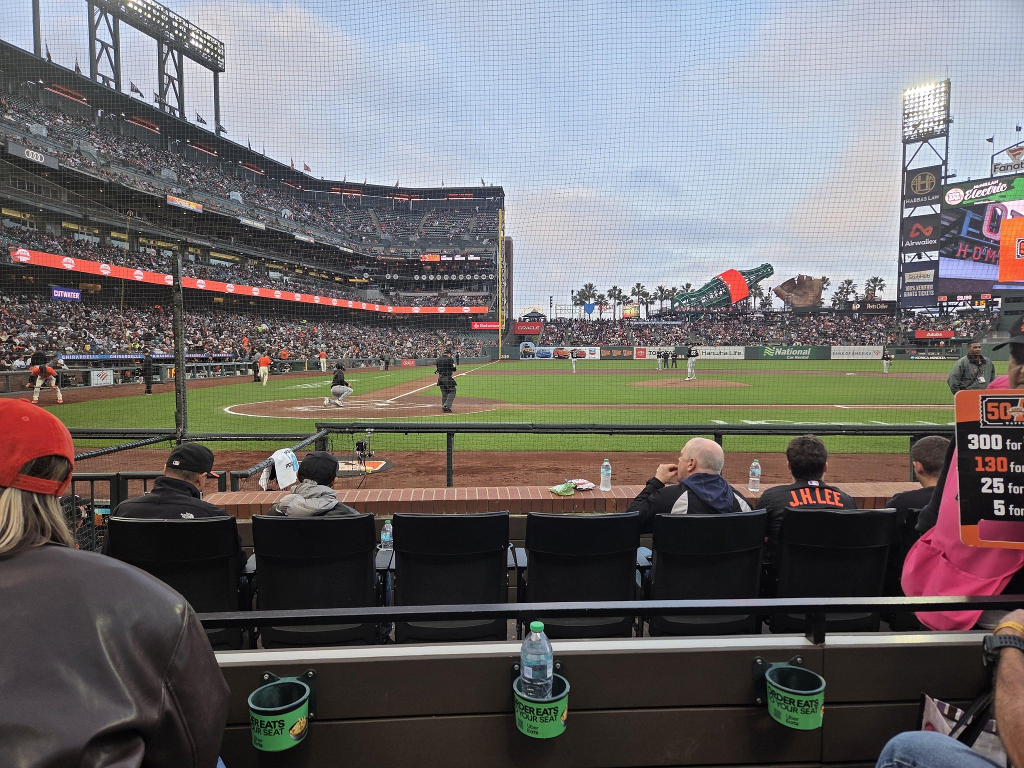 Real Fan View taken from Premium Field Club 110 at Oracle Park by Anonymous User