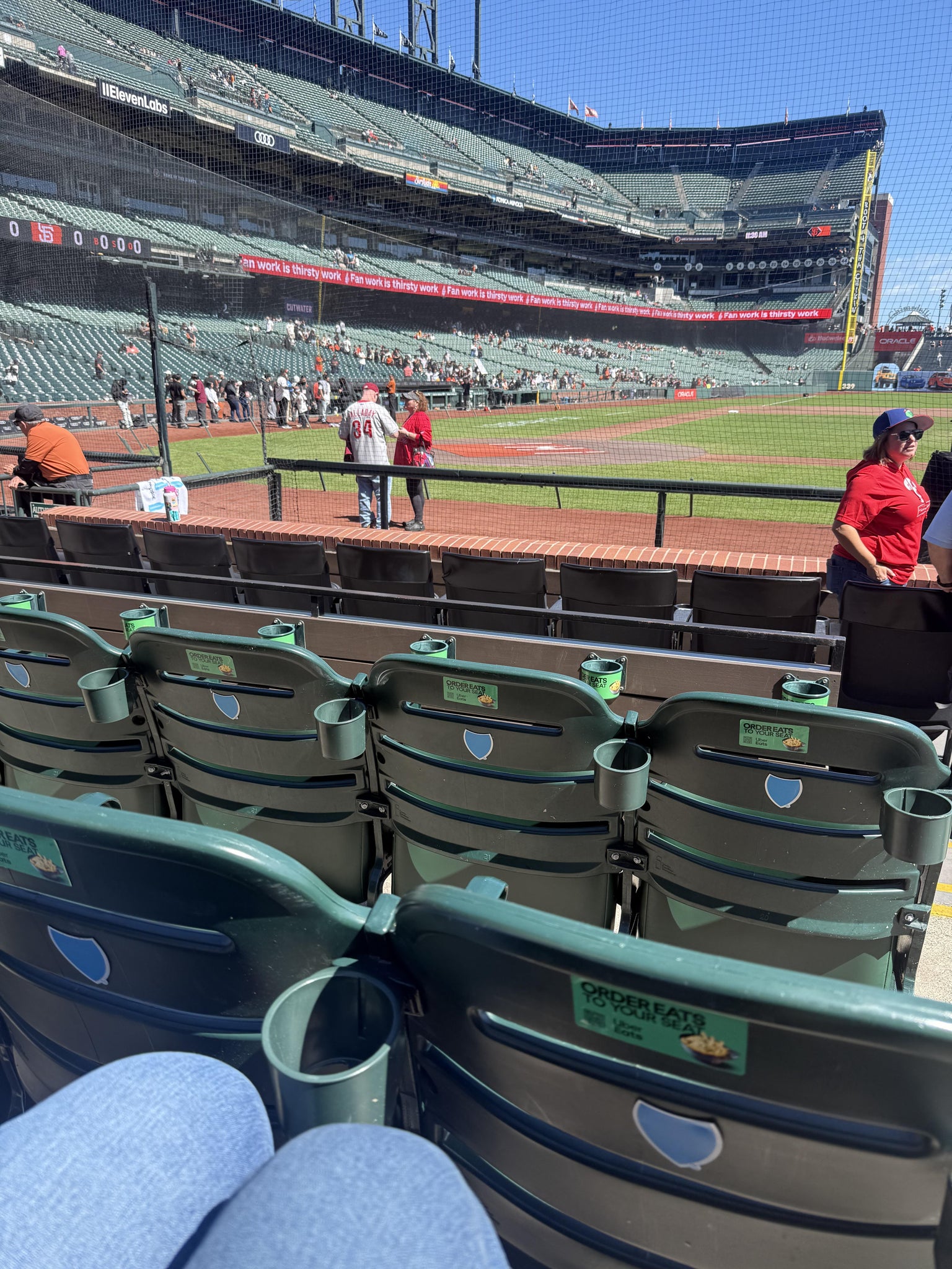 Real Fan View taken from Premium Field Club 110 at Oracle Park by Daniel M
