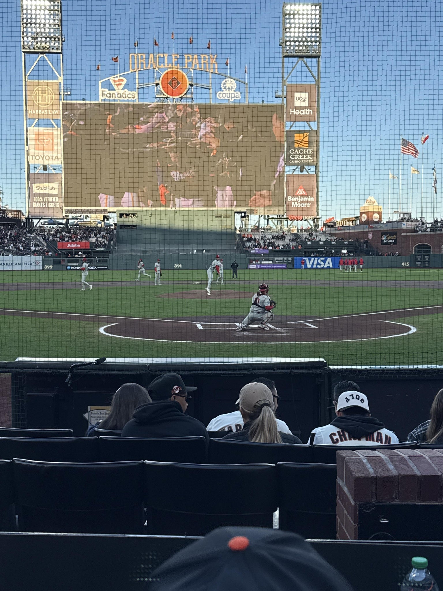 Real Fan View taken from Premium Field Club 115 at Oracle Park by Cheryl V