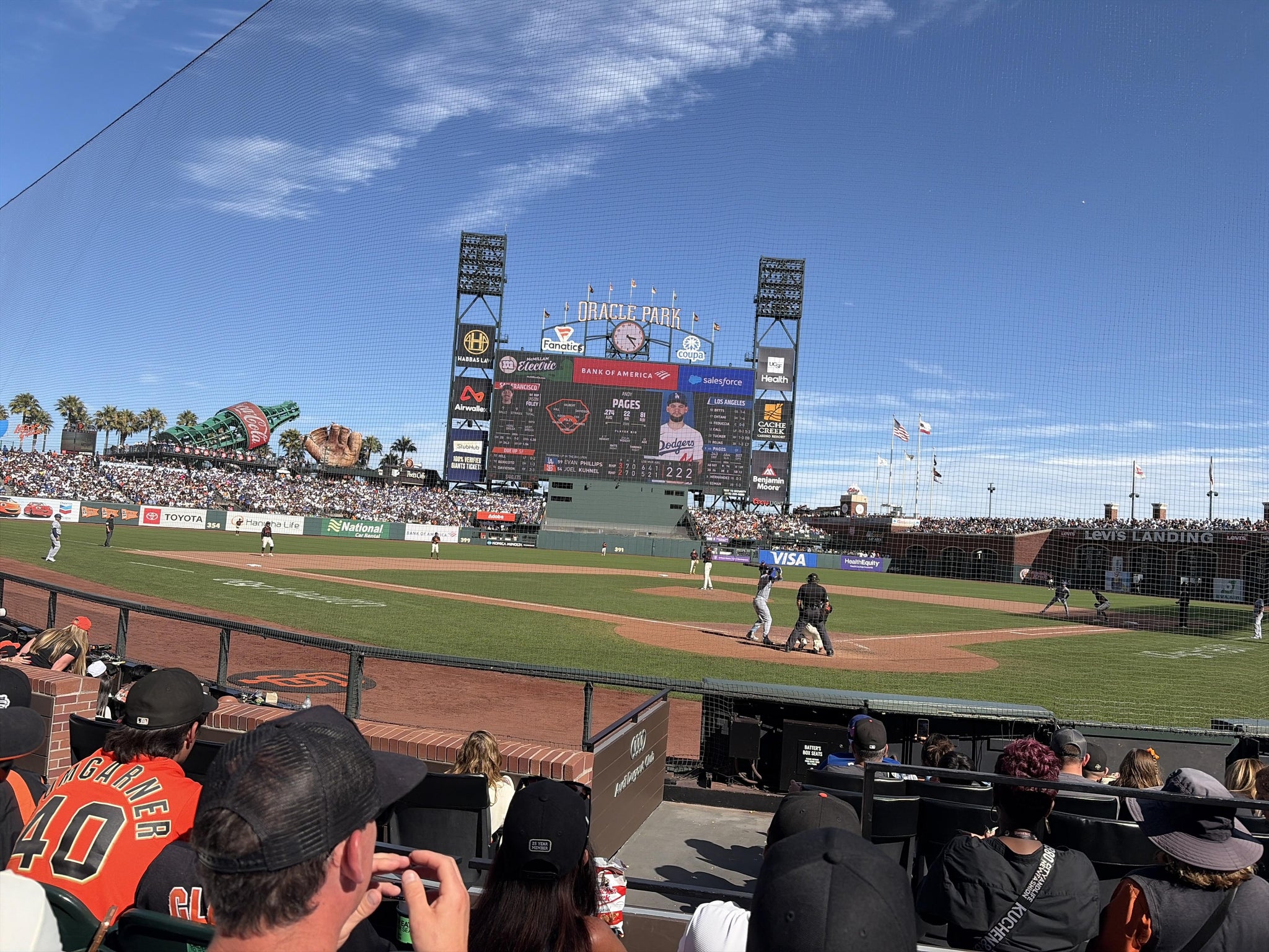 Real Fan View taken from Premium Field Club 117 at Oracle Park by Jon O