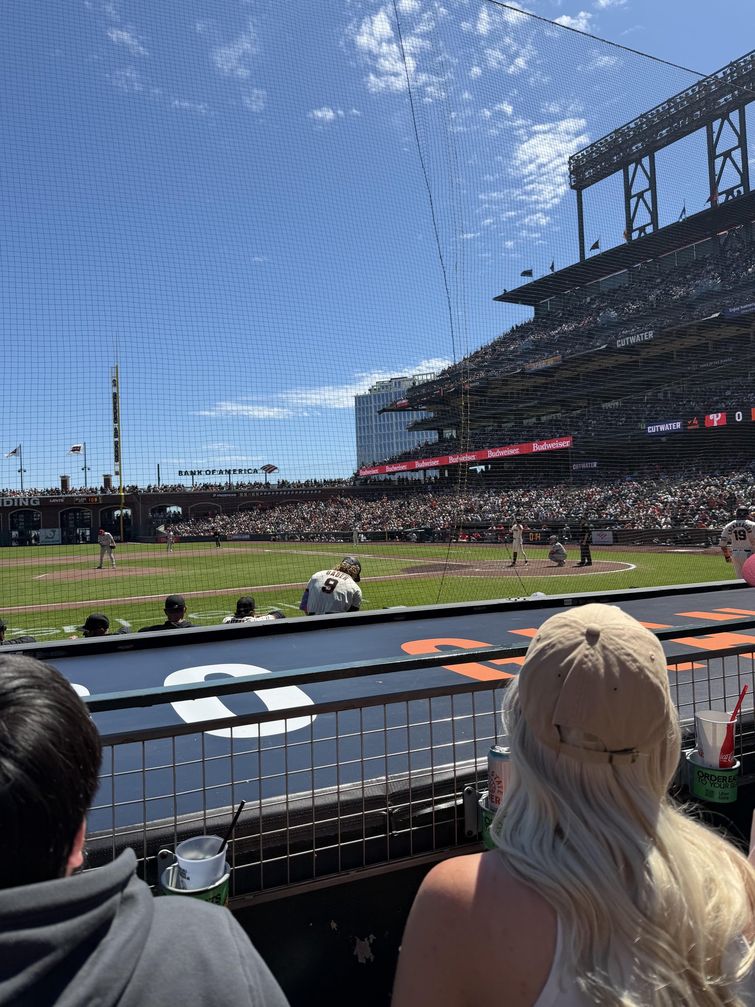 Real Fan View taken from Premium Field Club 122 at Oracle Park by Anne S