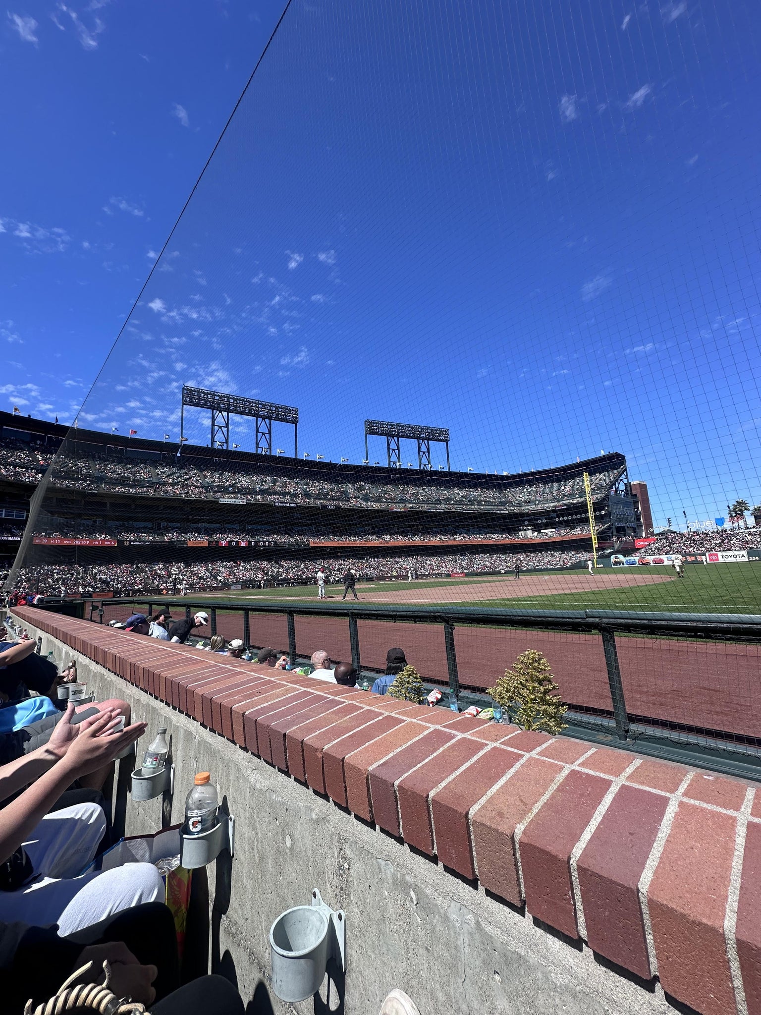 Real Fan View taken from Premium Lower Box 105 at Oracle Park by Lisa D