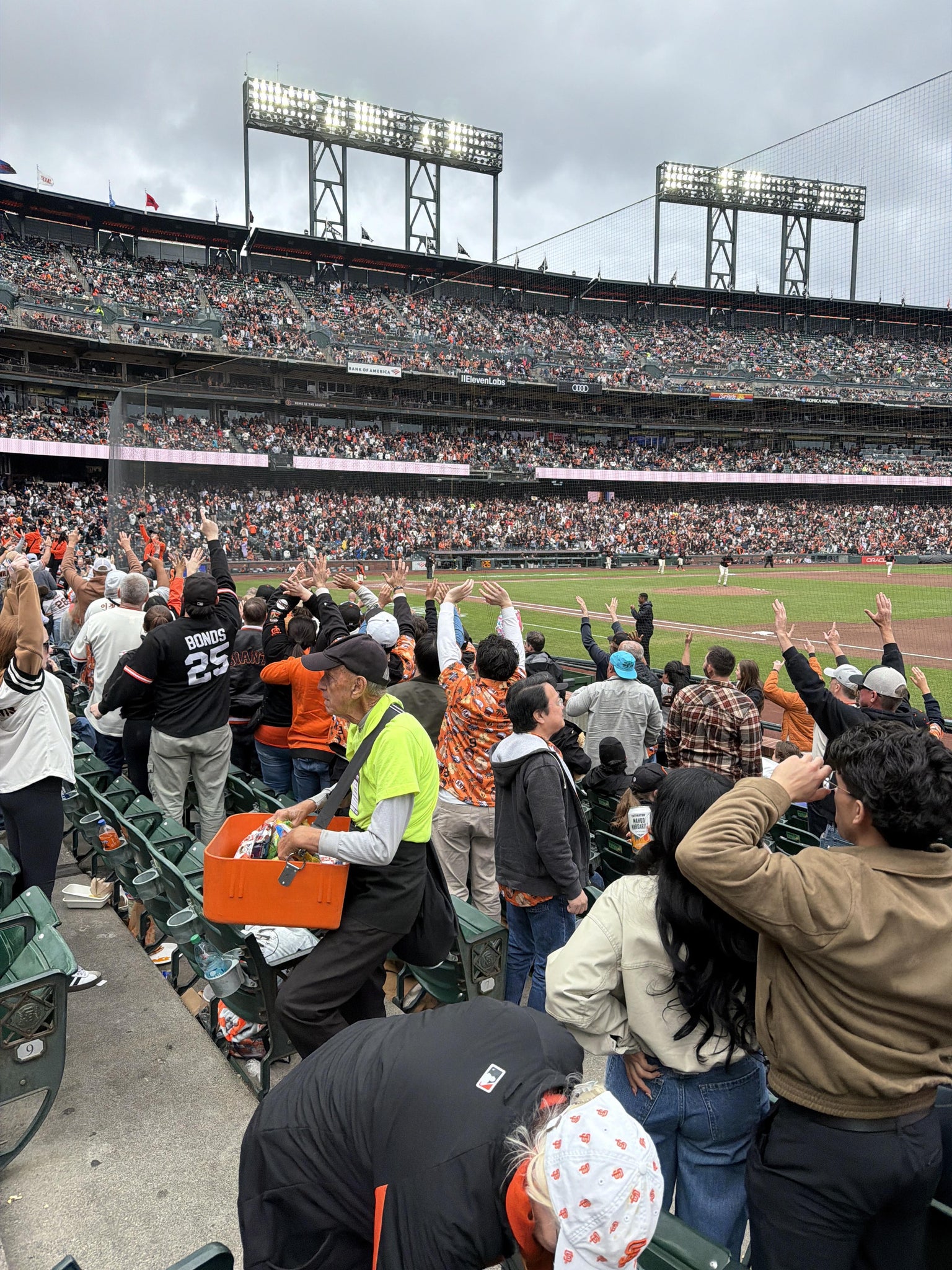 Real Fan View taken from Premium Lower Box 105 at Oracle Park by Heather M