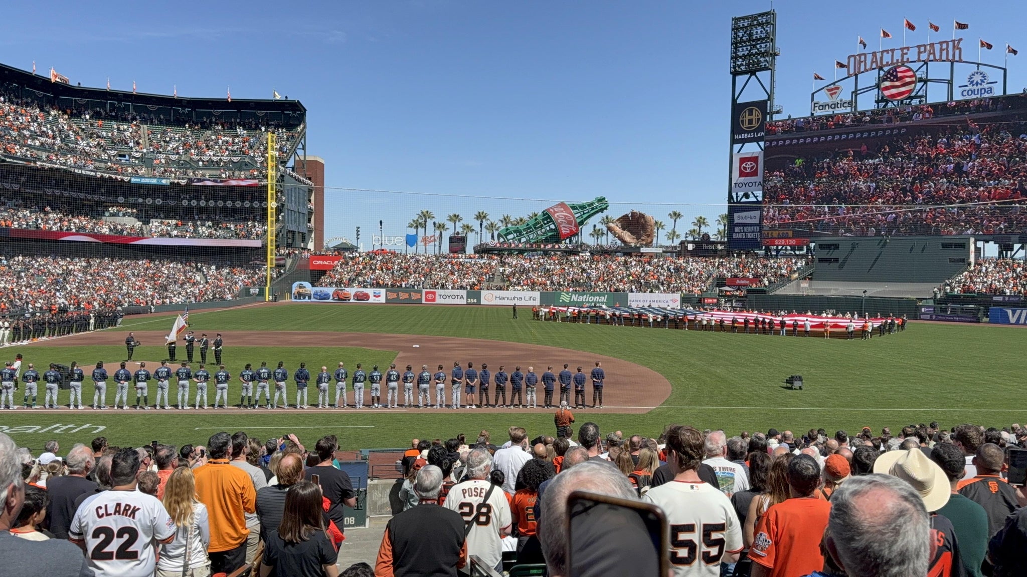 Real Fan View taken from Premium Lower Box 107 at Oracle Park by Cooper R
