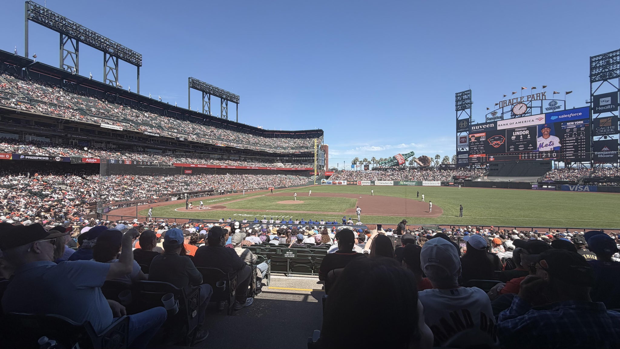 Real Fan View taken from Premium Lower Box 107 at Oracle Park by Isaias P