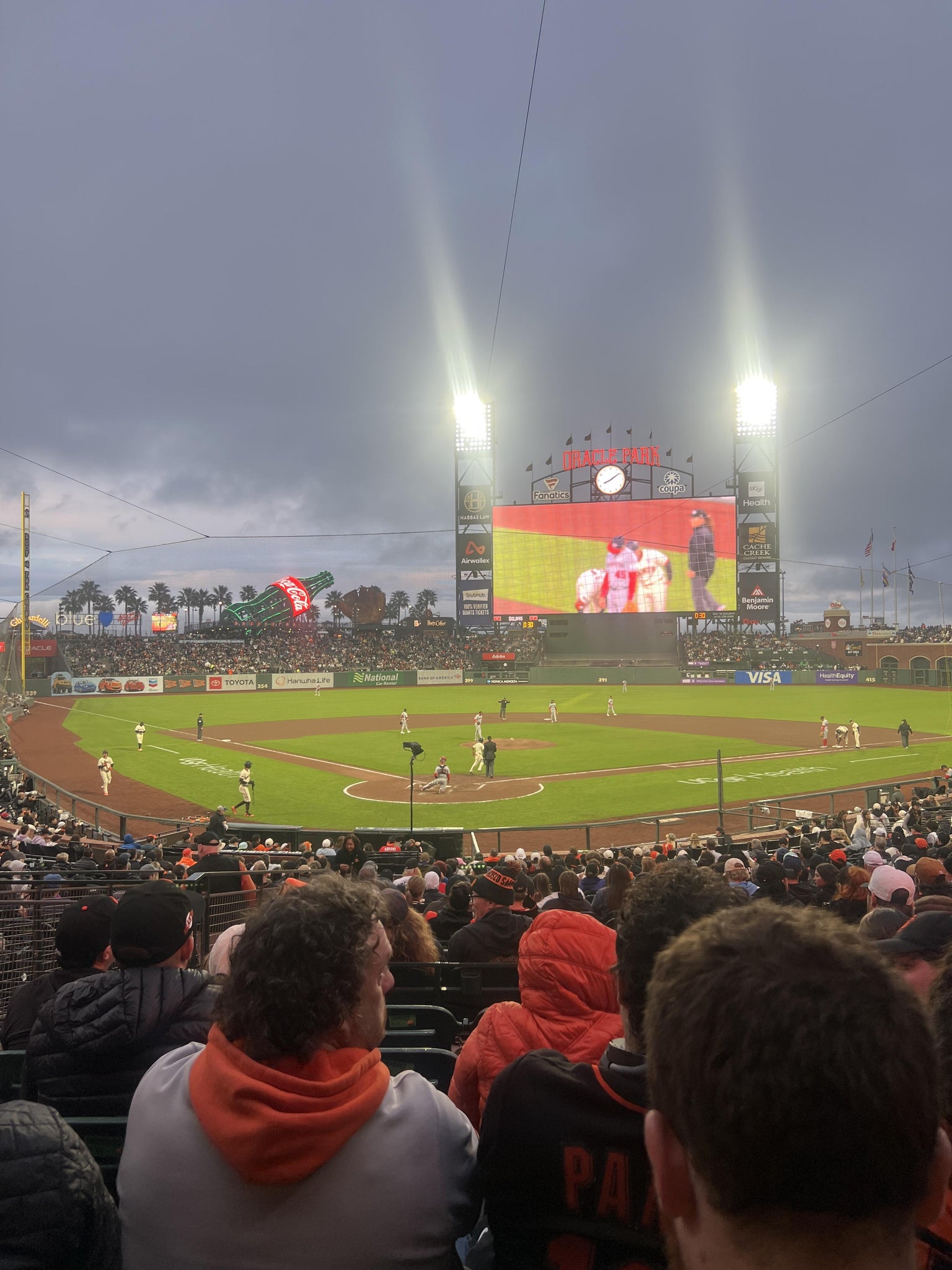 Real Fan View taken from Premium Lower Box 114 at Oracle Park by Jennifer G