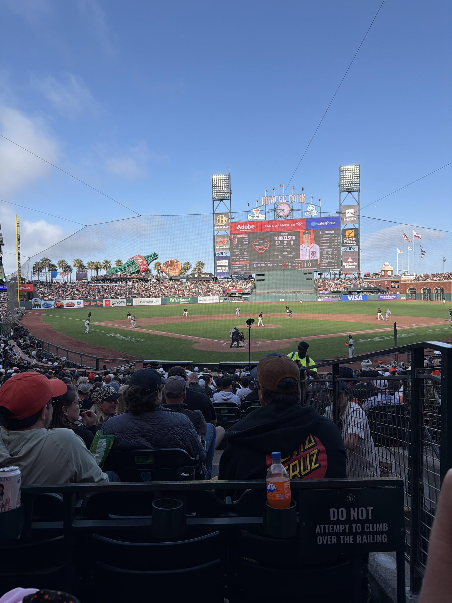 Real Fan View taken from Premium Lower Box 115 at Oracle Park by Trevor W
