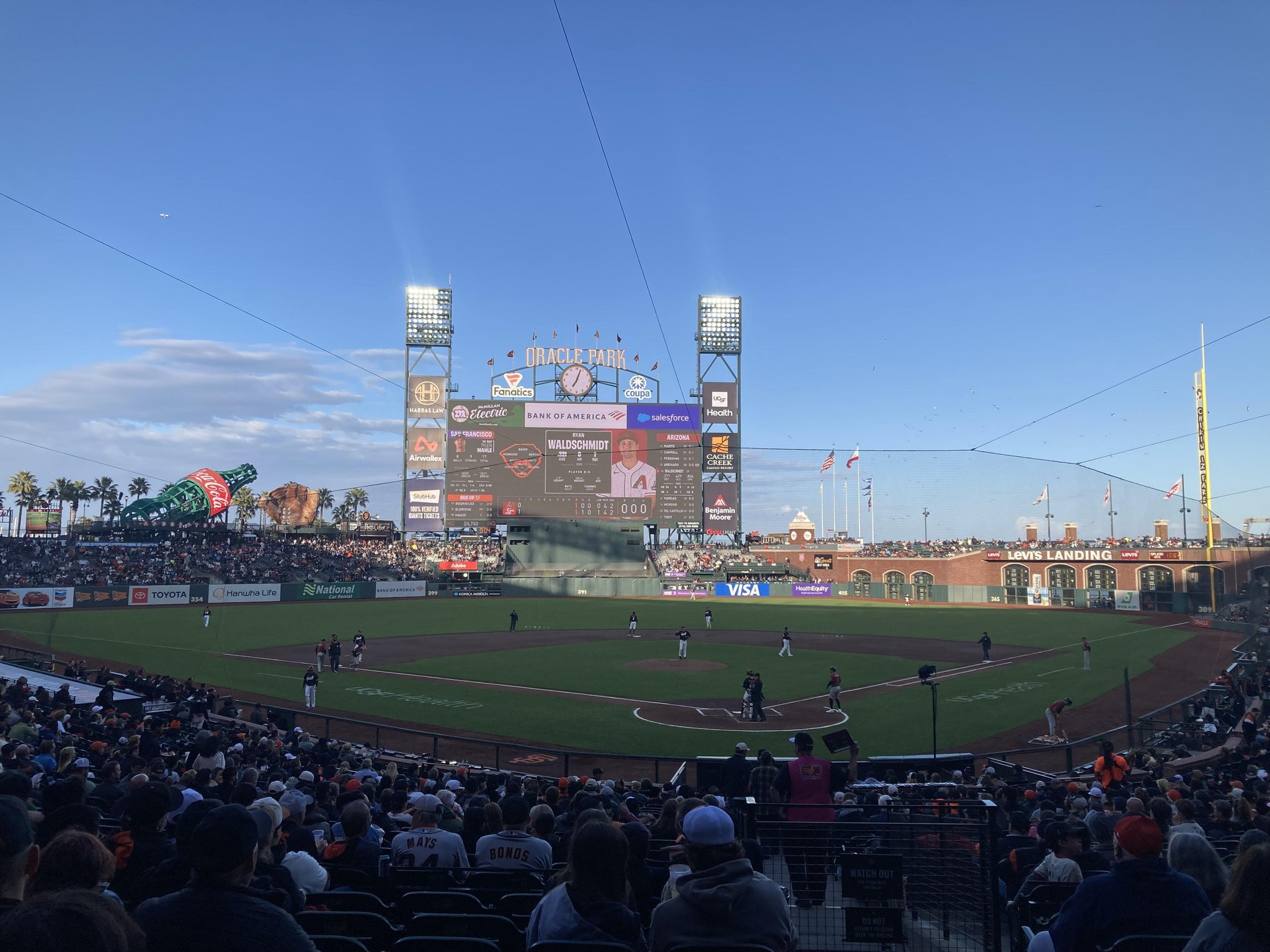Real Fan View taken from Premium Lower Box 117 at Oracle Park by Lauren D