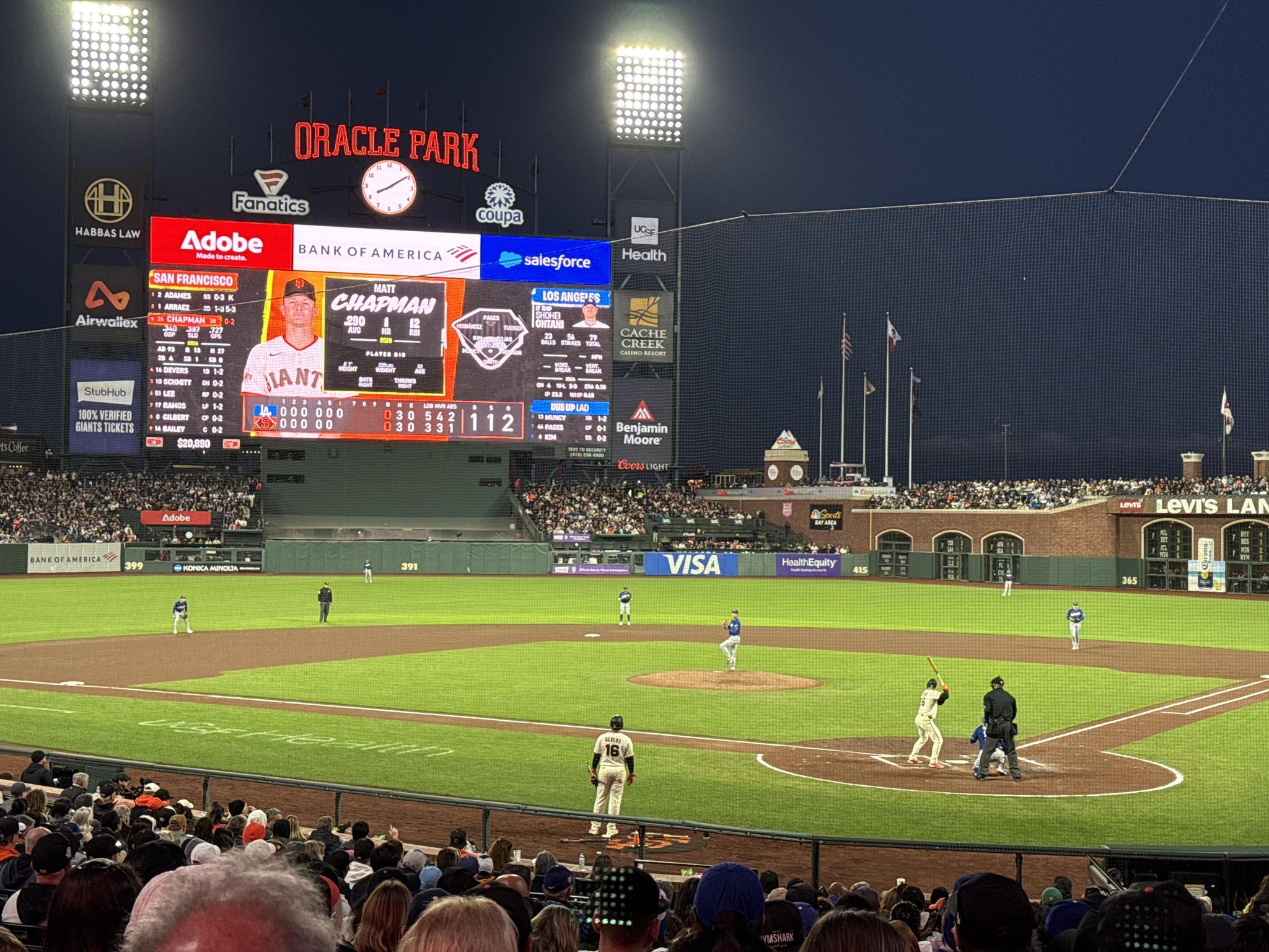 Real Fan View taken from Premium Lower Box 118 at Oracle Park by Tim V