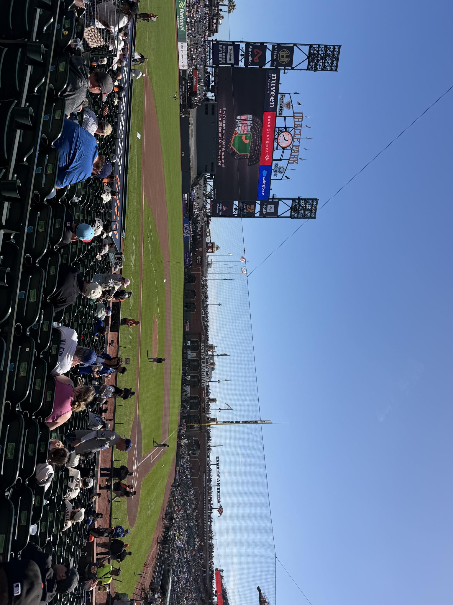 Real Fan View taken from Premium Lower Box 121 at Oracle Park by Robert C