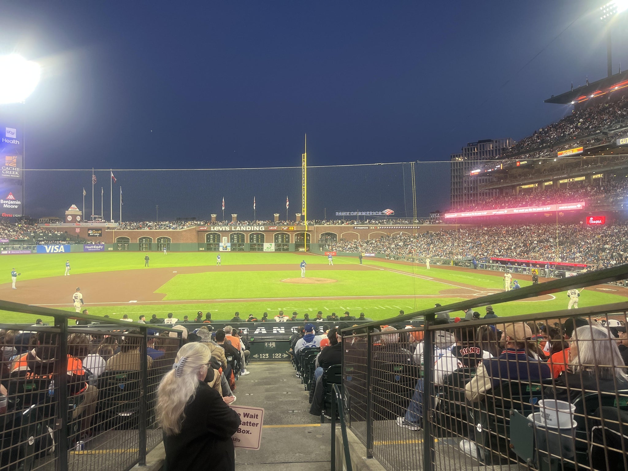 Real Fan View taken from Premium Lower Box 123 at Oracle Park by Valerie W