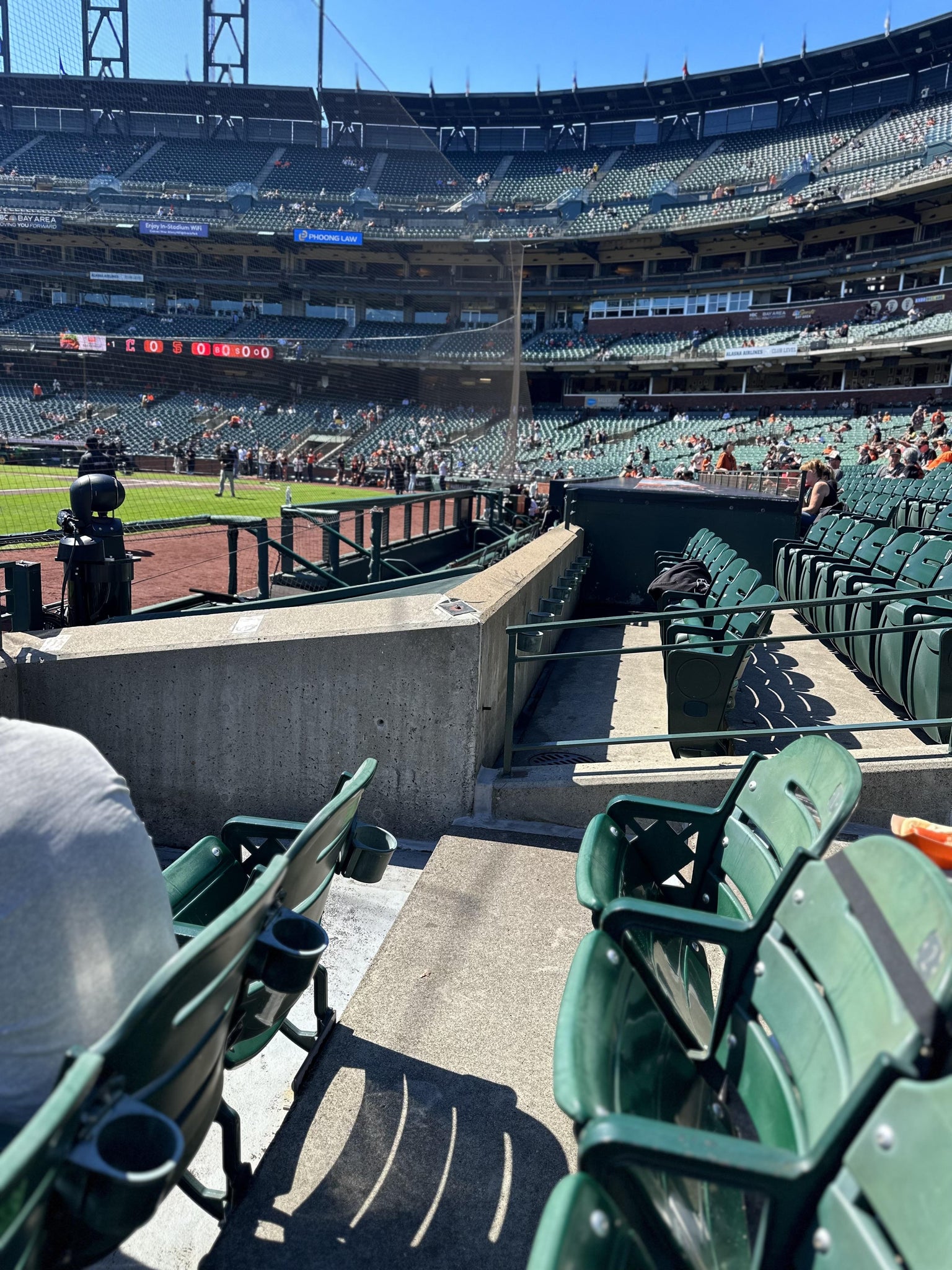 Real Fan View taken from Premium Lower Box 125 at Oracle Park by Marty J