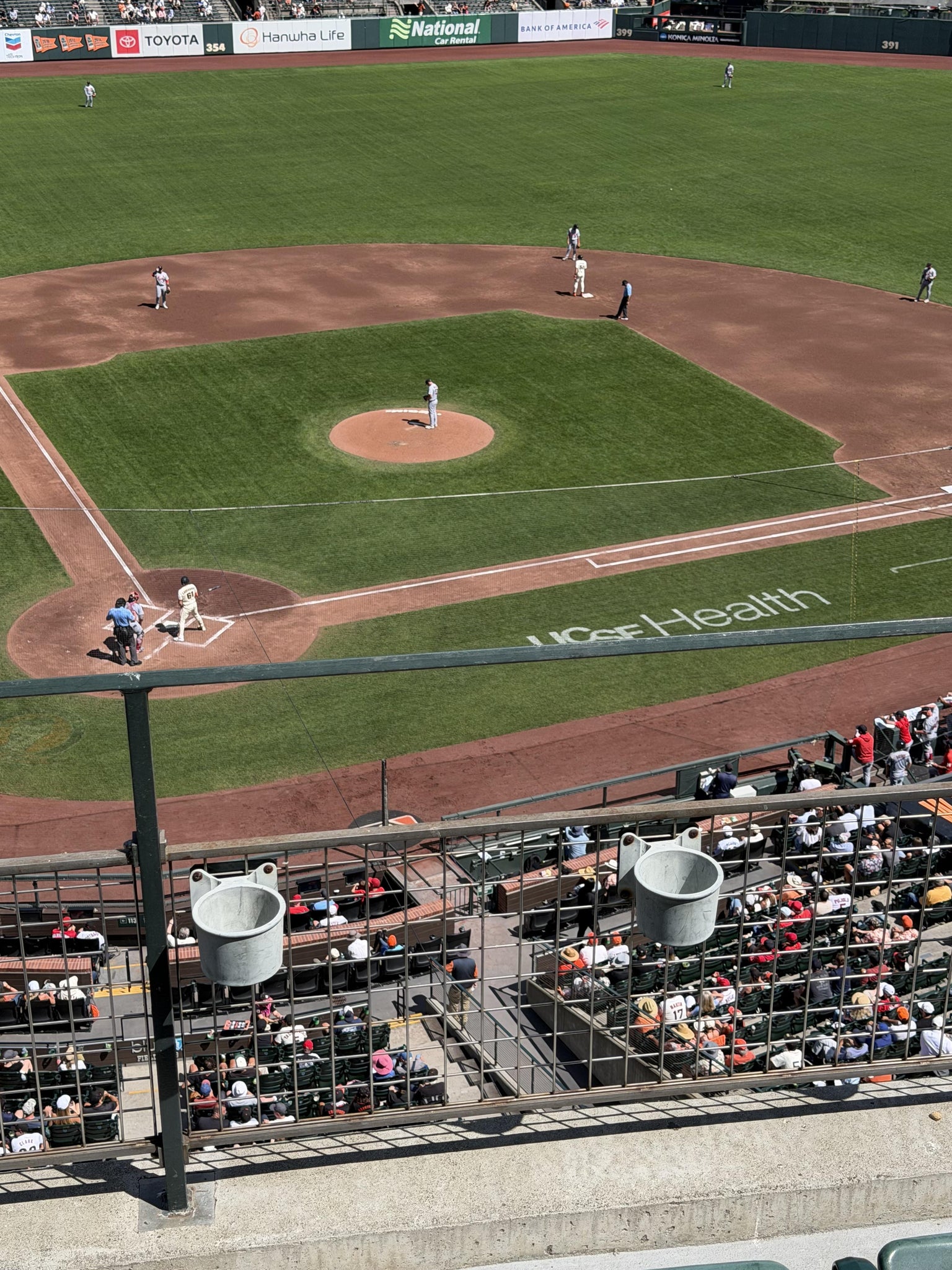 Real Fan View taken from View Box 312 at Oracle Park by Blair H