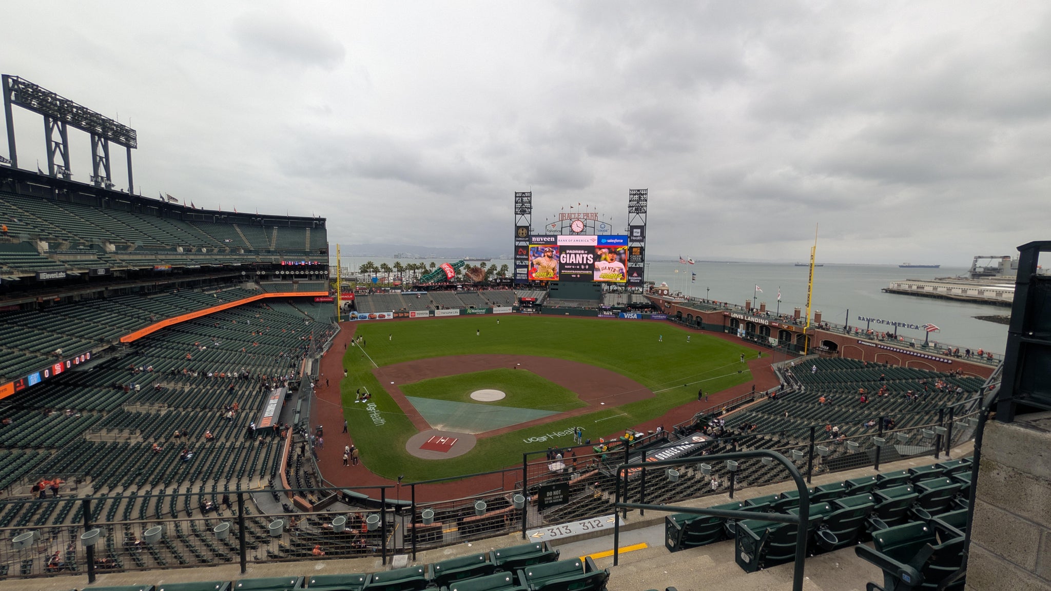 Real Fan View taken from View Box 313 at Oracle Park by Kevin M