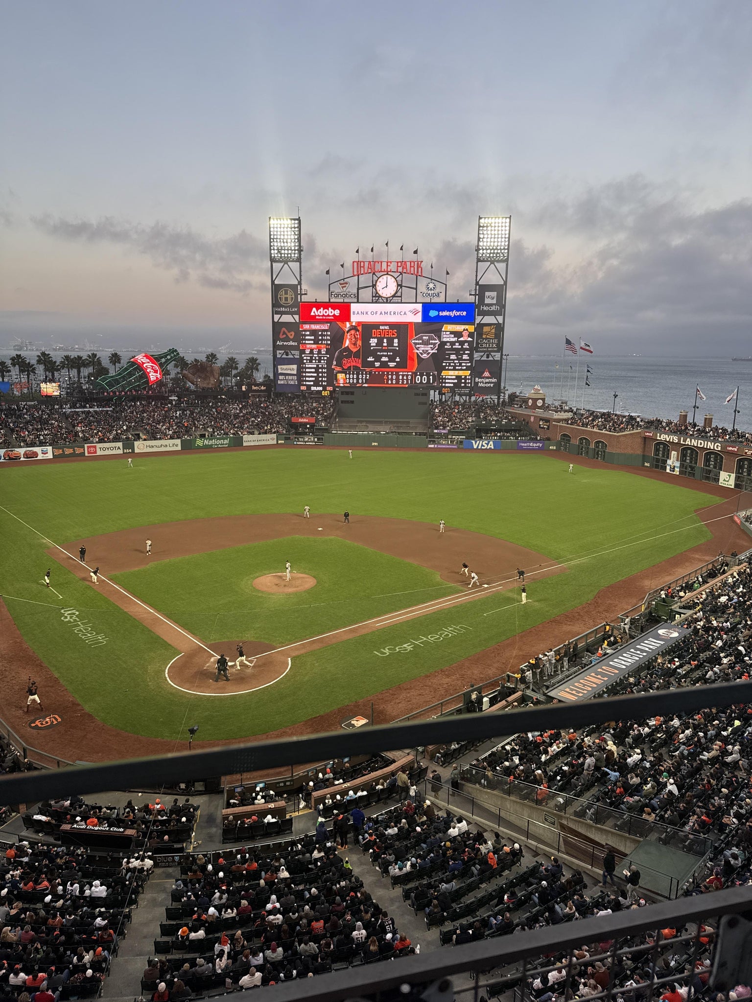 Real Fan View taken from View Box 314 at Oracle Park by Erika G