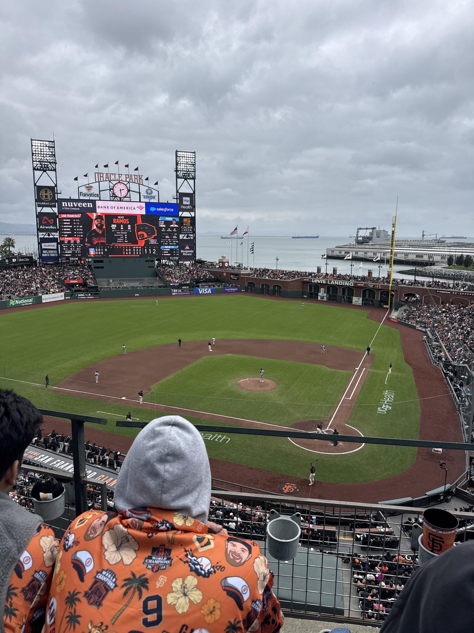 Real Fan View taken from View Box 319 at Oracle Park by Alyssa W