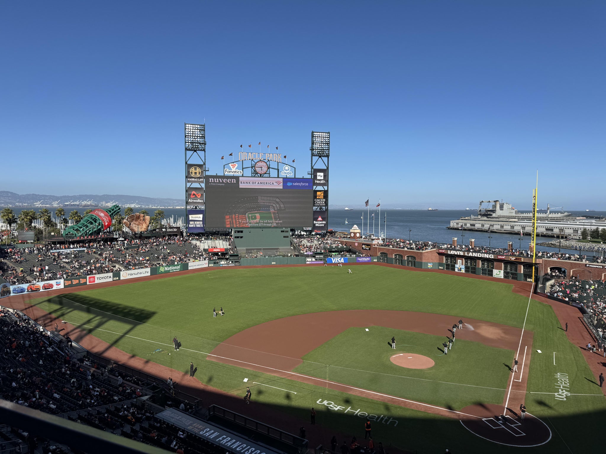 Real Fan View taken from View Box 320 at Oracle Park by Jason R