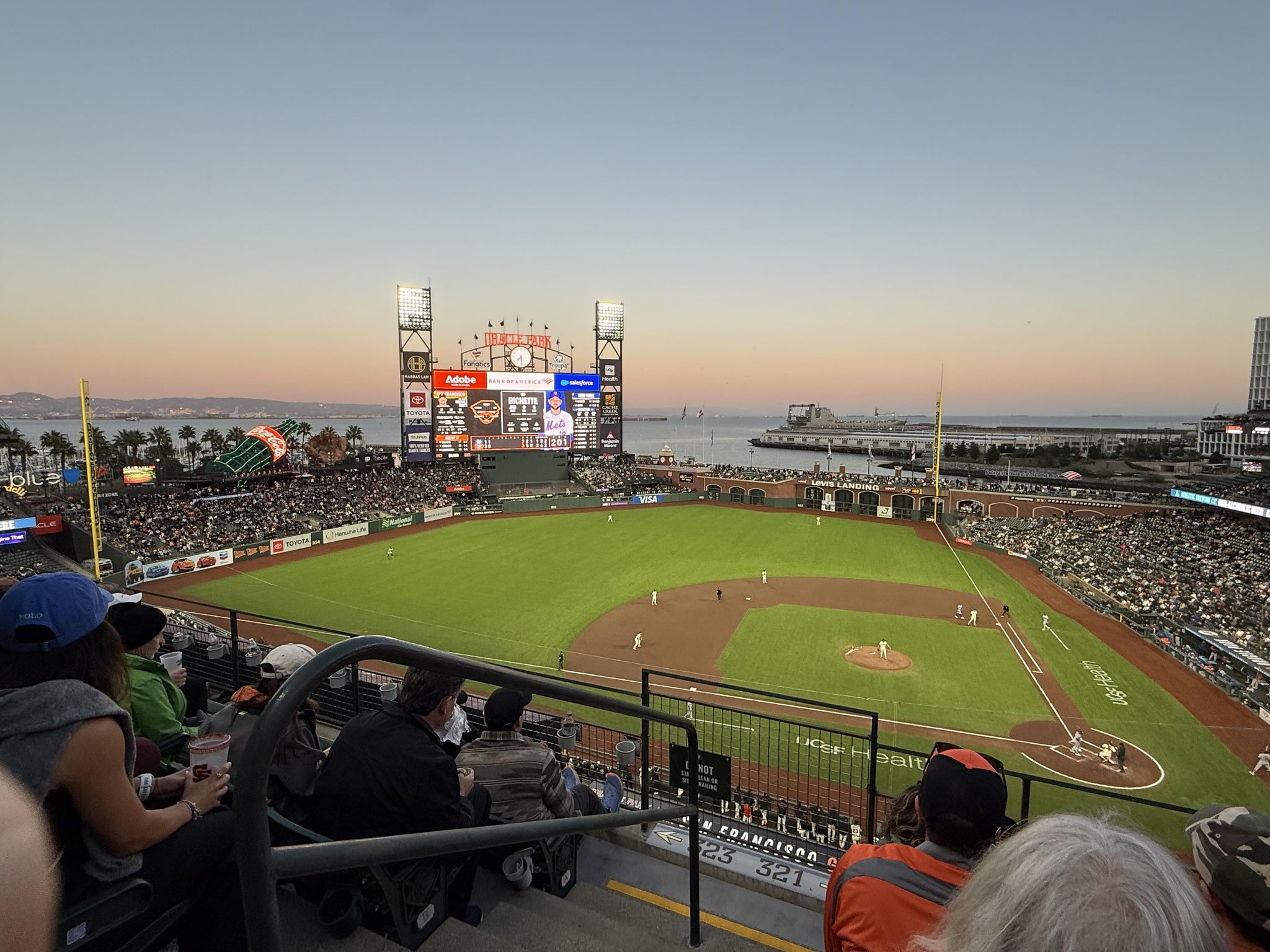Real Fan View taken from View Box 321 at Oracle Park by Jason E