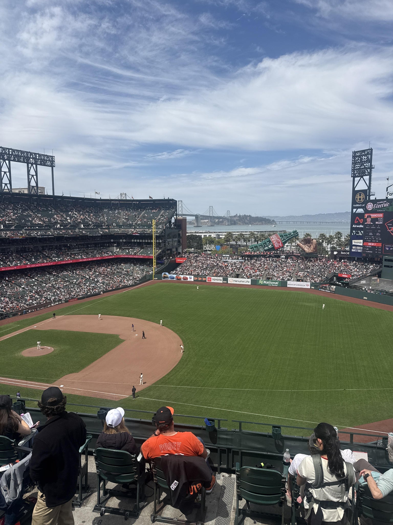 Real Fan View taken from View Reserved 304 at Oracle Park by Katherine H