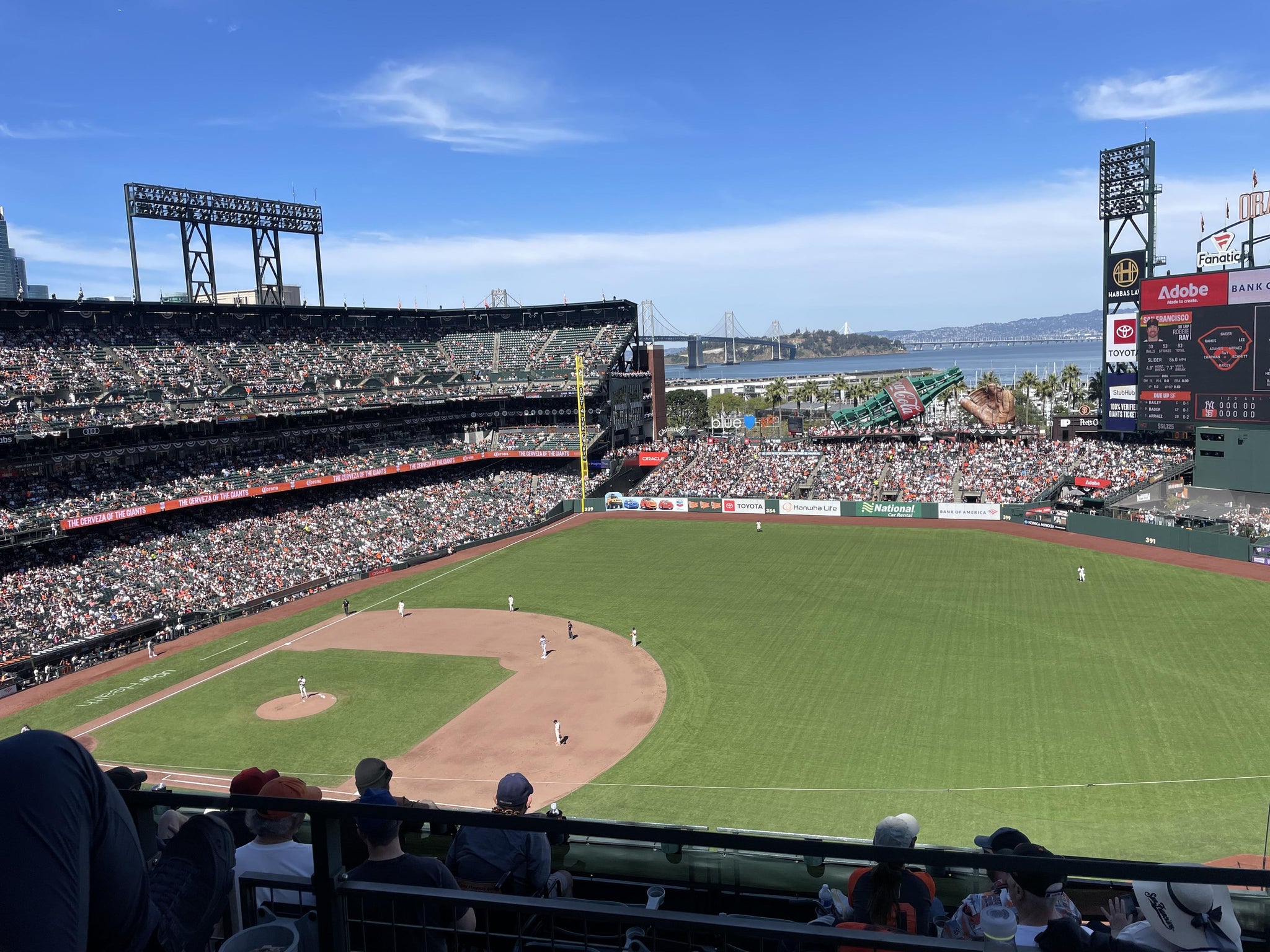 Real Fan View taken from View Reserved 304 at Oracle Park by Brynne R