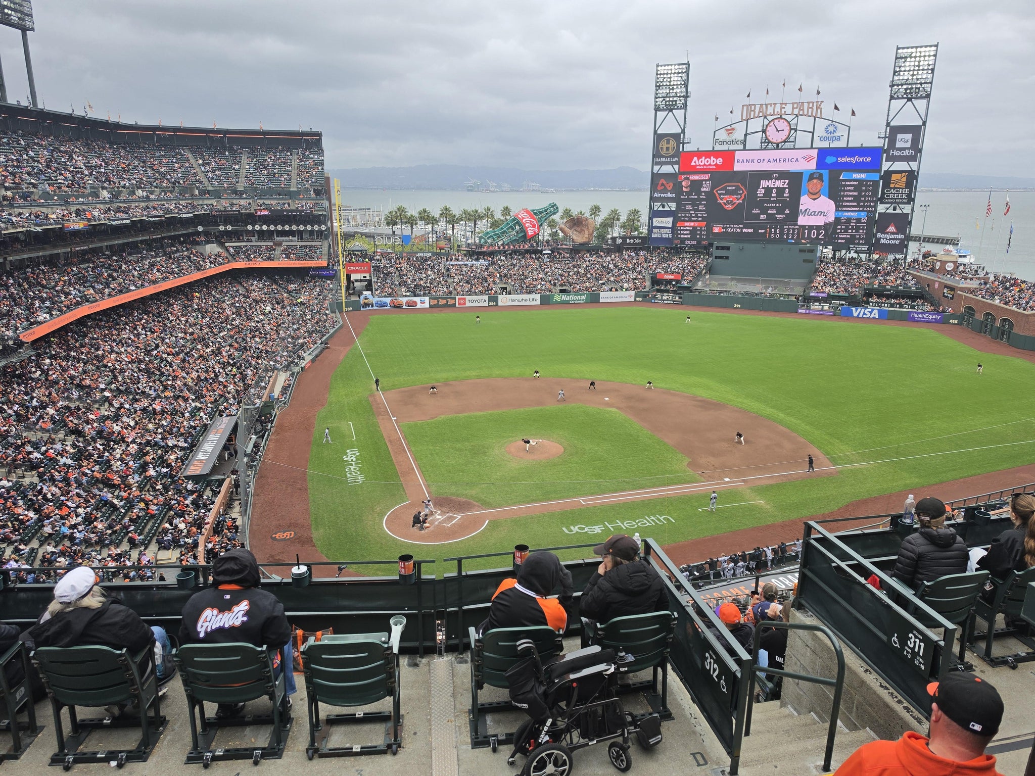 Real Fan View taken from View Reserved 312 at Oracle Park by Jacob M