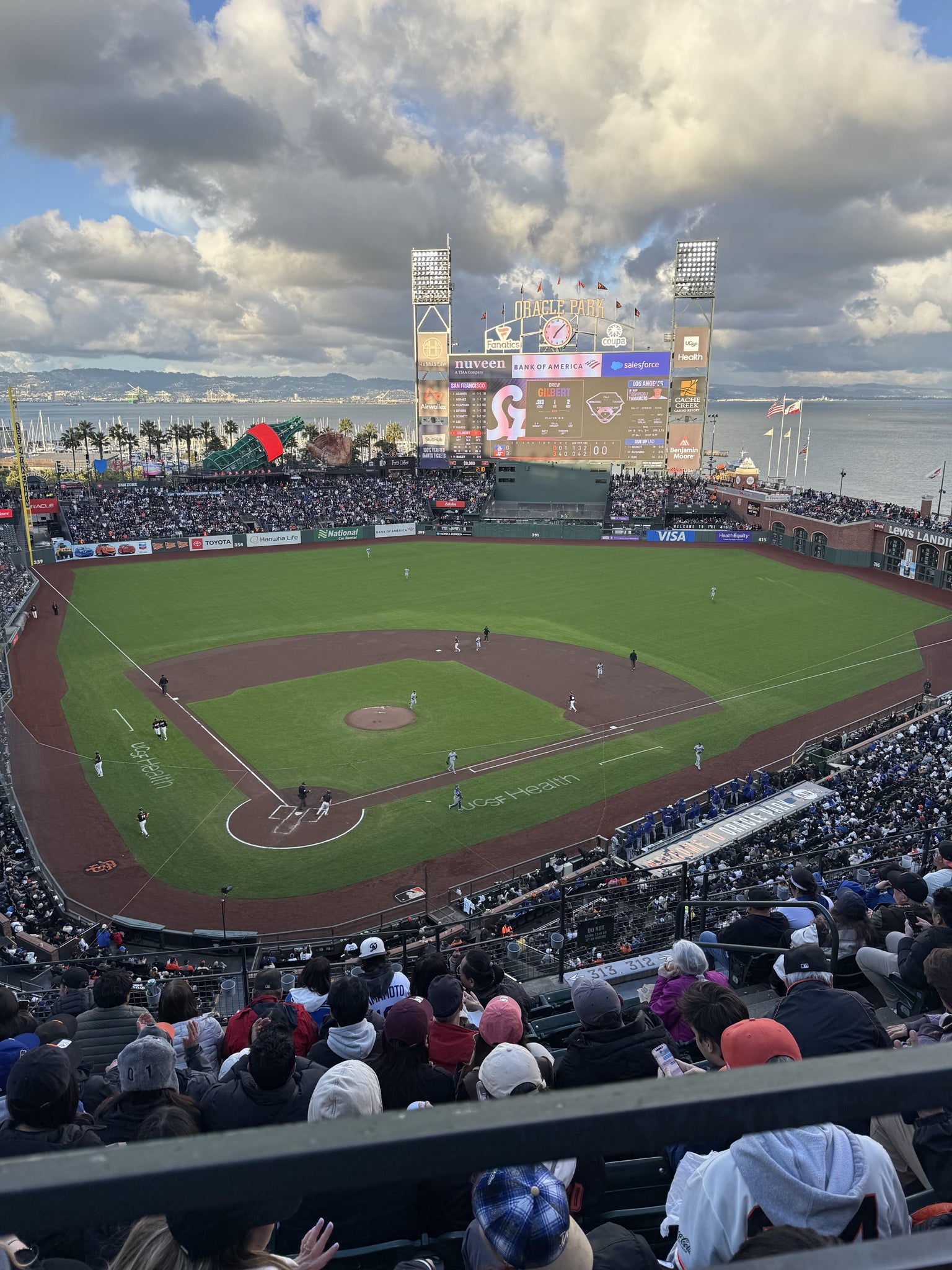 Real Fan View taken from View Reserved 313 at Oracle Park by Heidi L