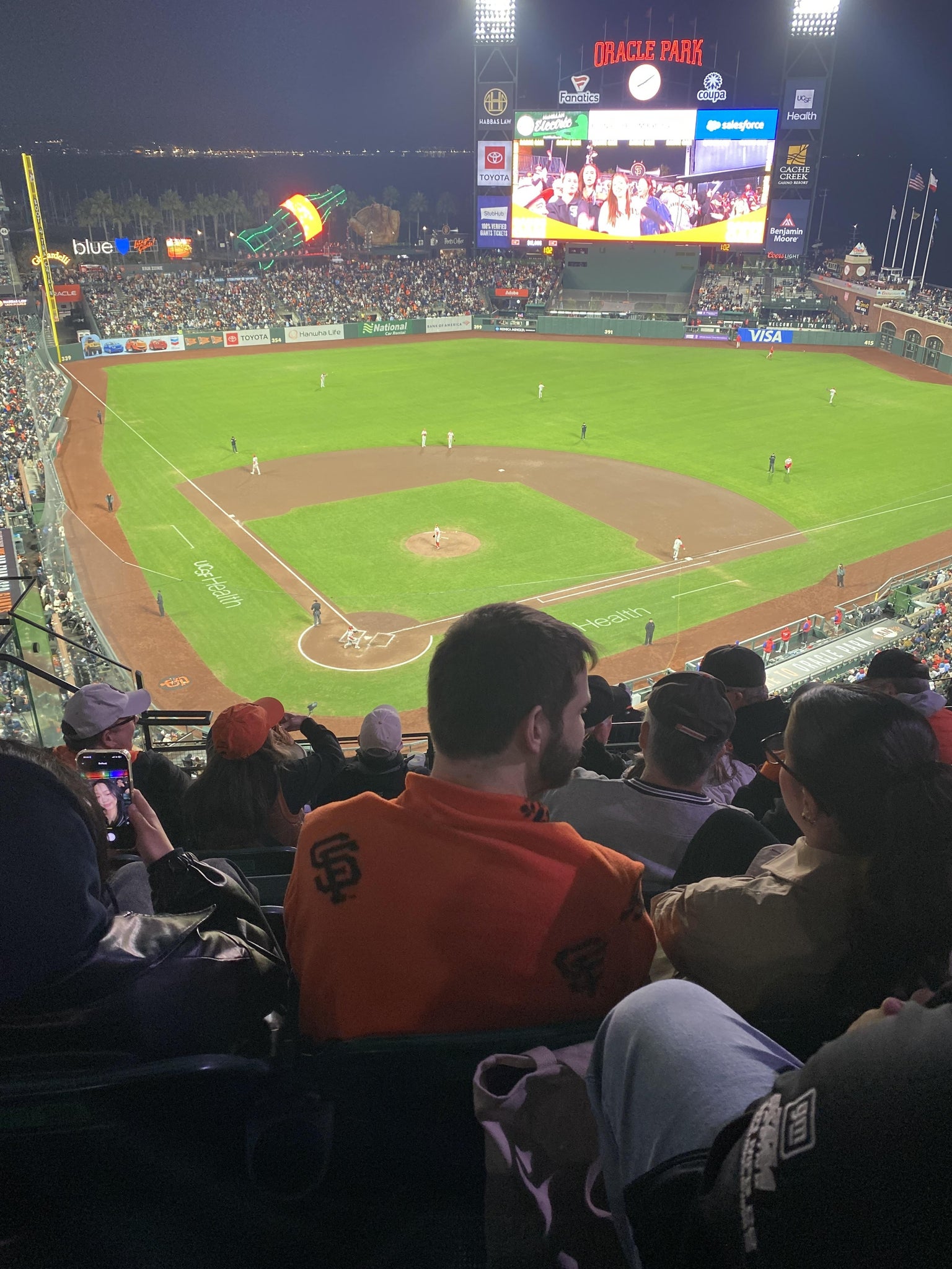 Real Fan View taken from View Reserved 313 at Oracle Park by Ruben G