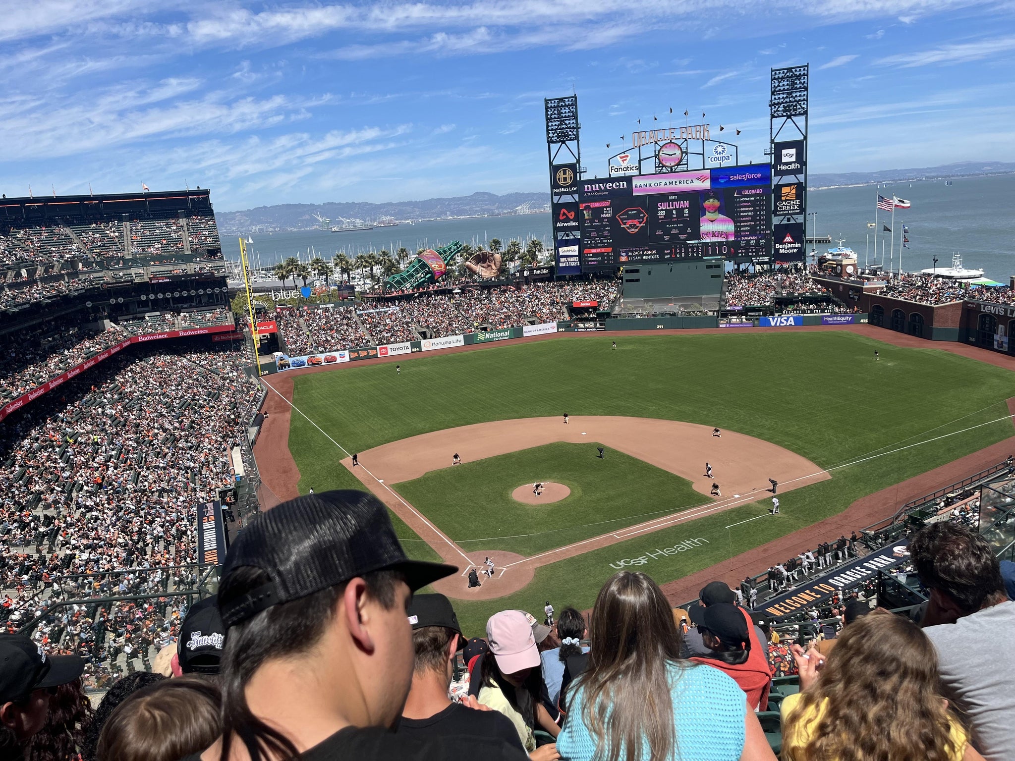 Real Fan View taken from View Reserved 313 at Oracle Park by Wendy R
