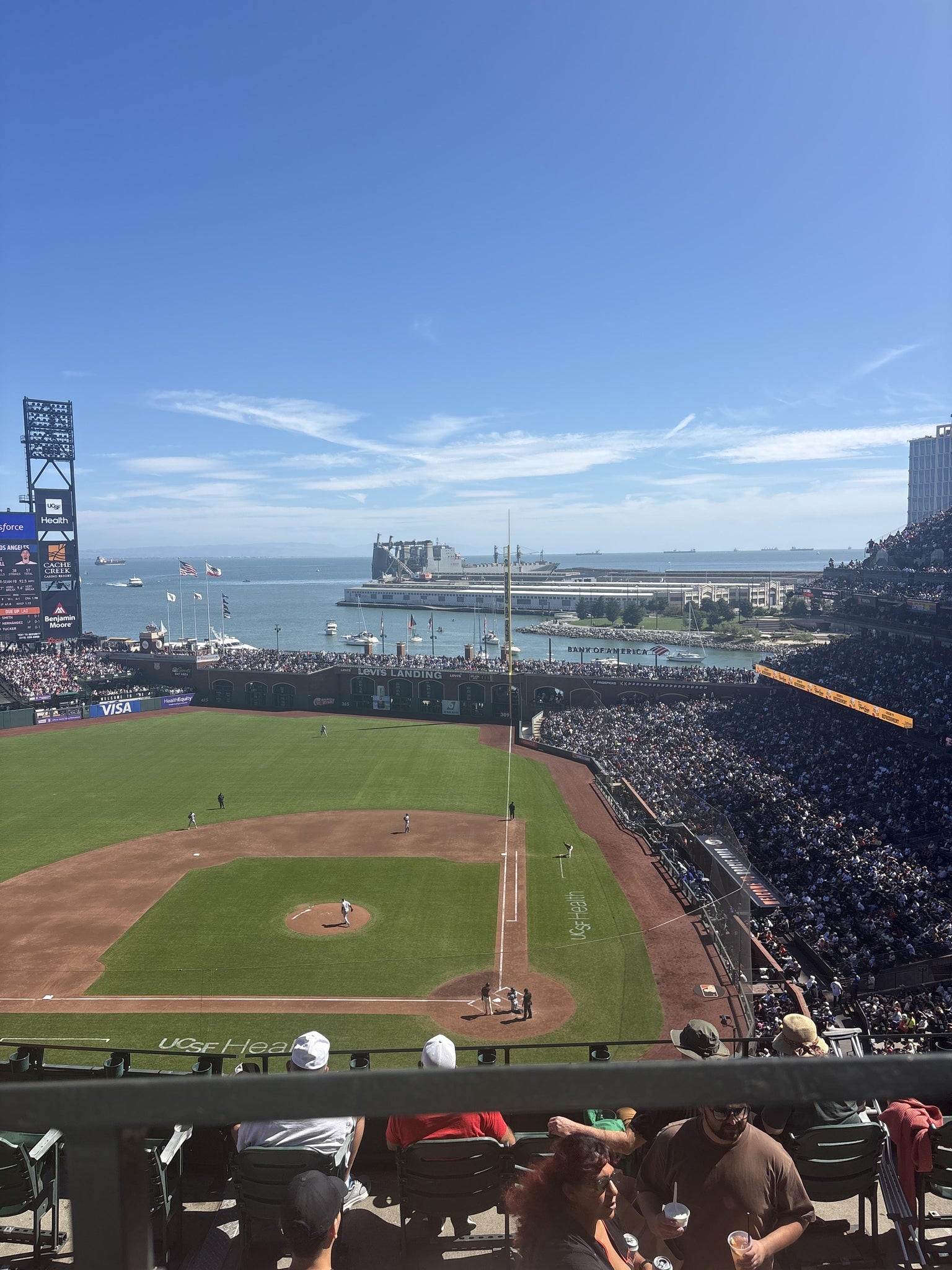 Real Fan View taken from View Reserved 320 at Oracle Park by Lucas L