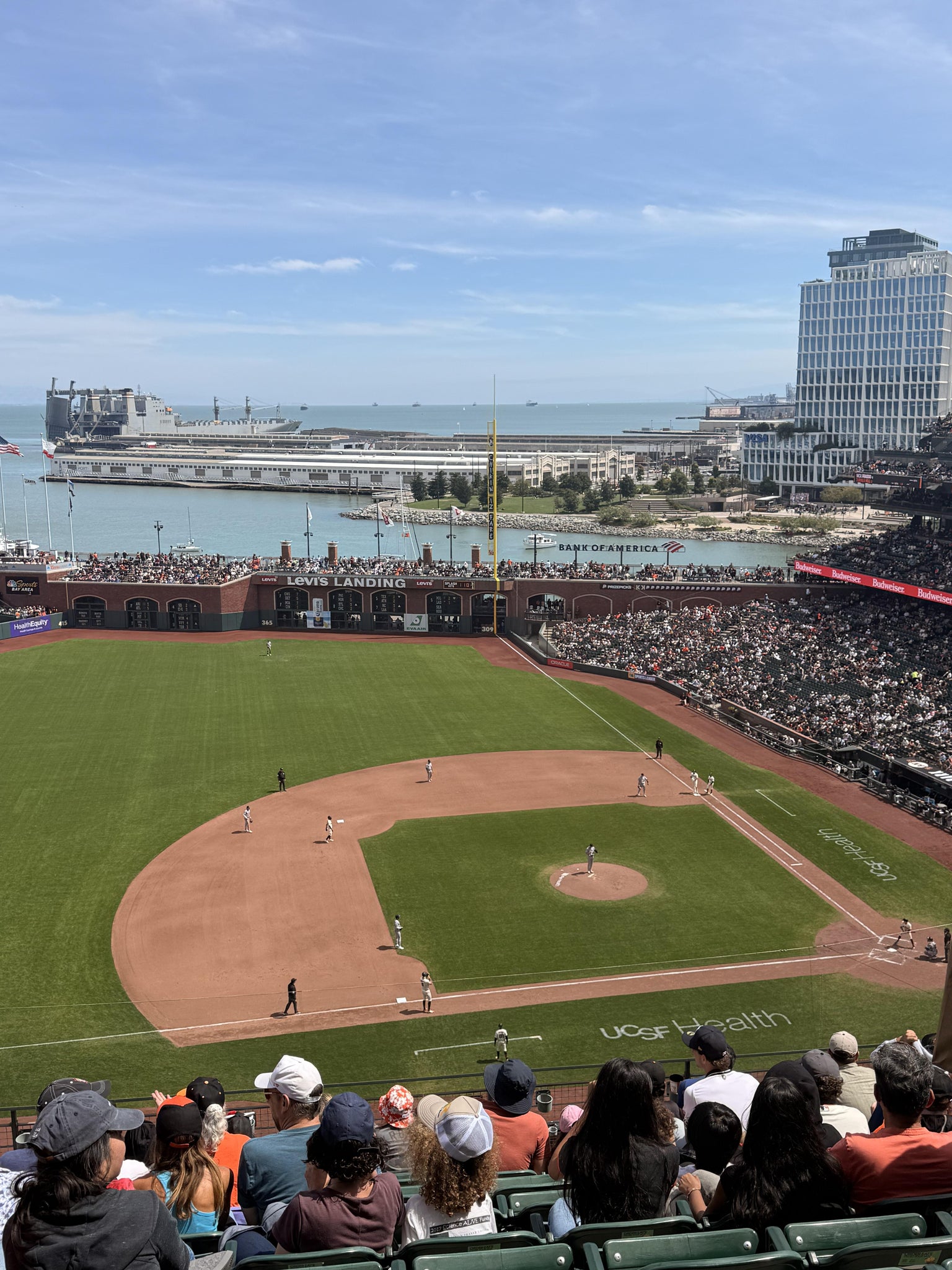 Vue réelle des fans prise de la View Reserved 324 au site Oracle Park par Fatima S