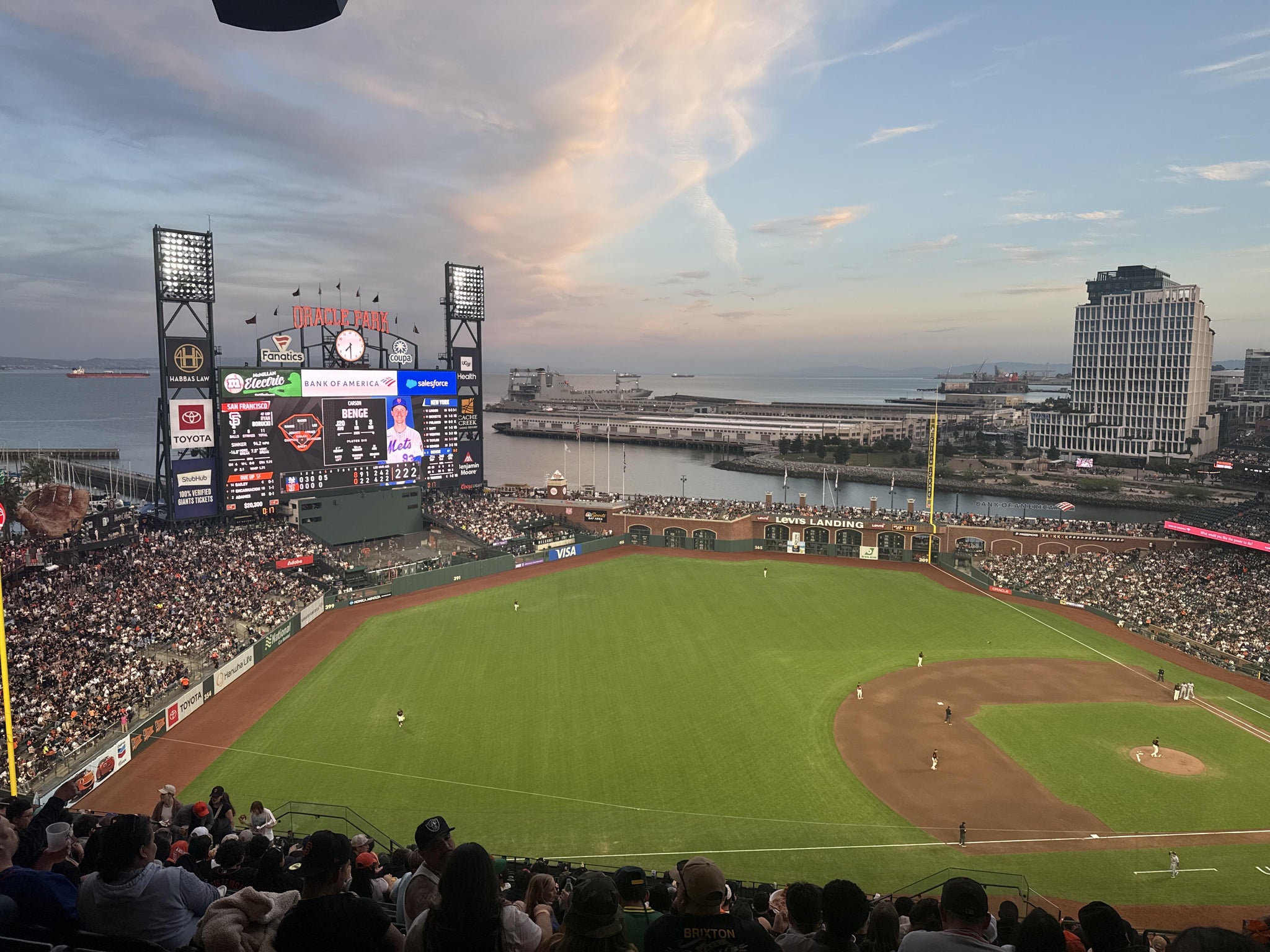 Real Fan View taken from View Reserved 327 at Oracle Park by Nicole G