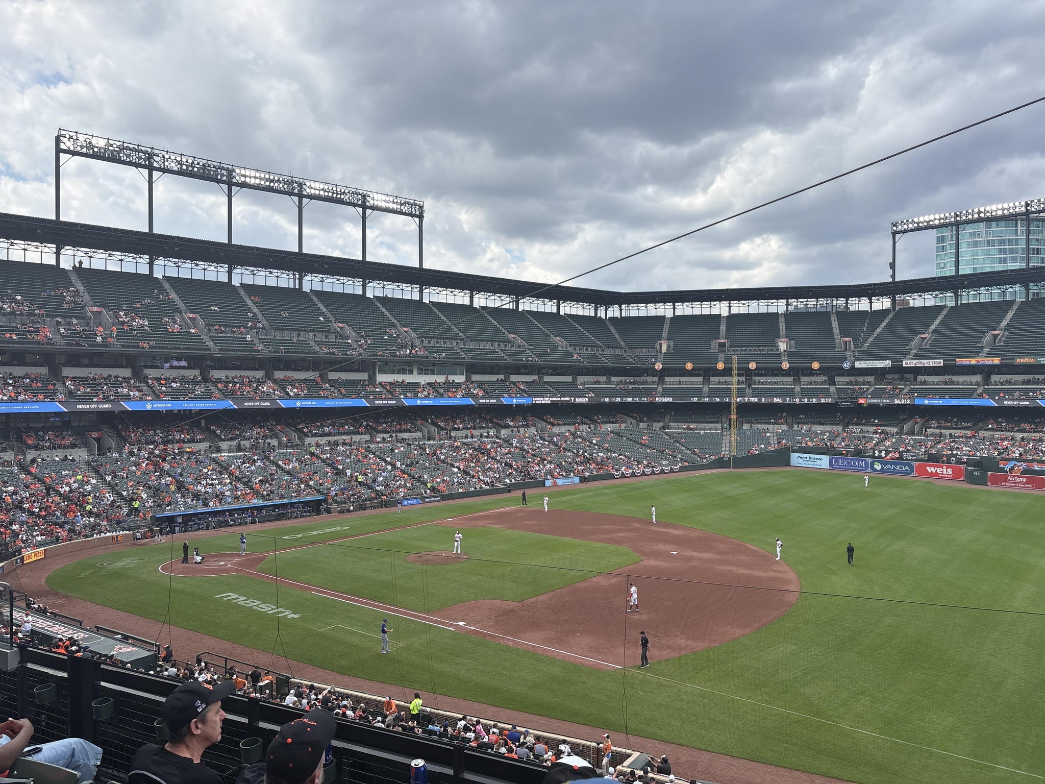 Real Fan View taken from Section 214 at Oriole Park at Camden Yards by Chris C