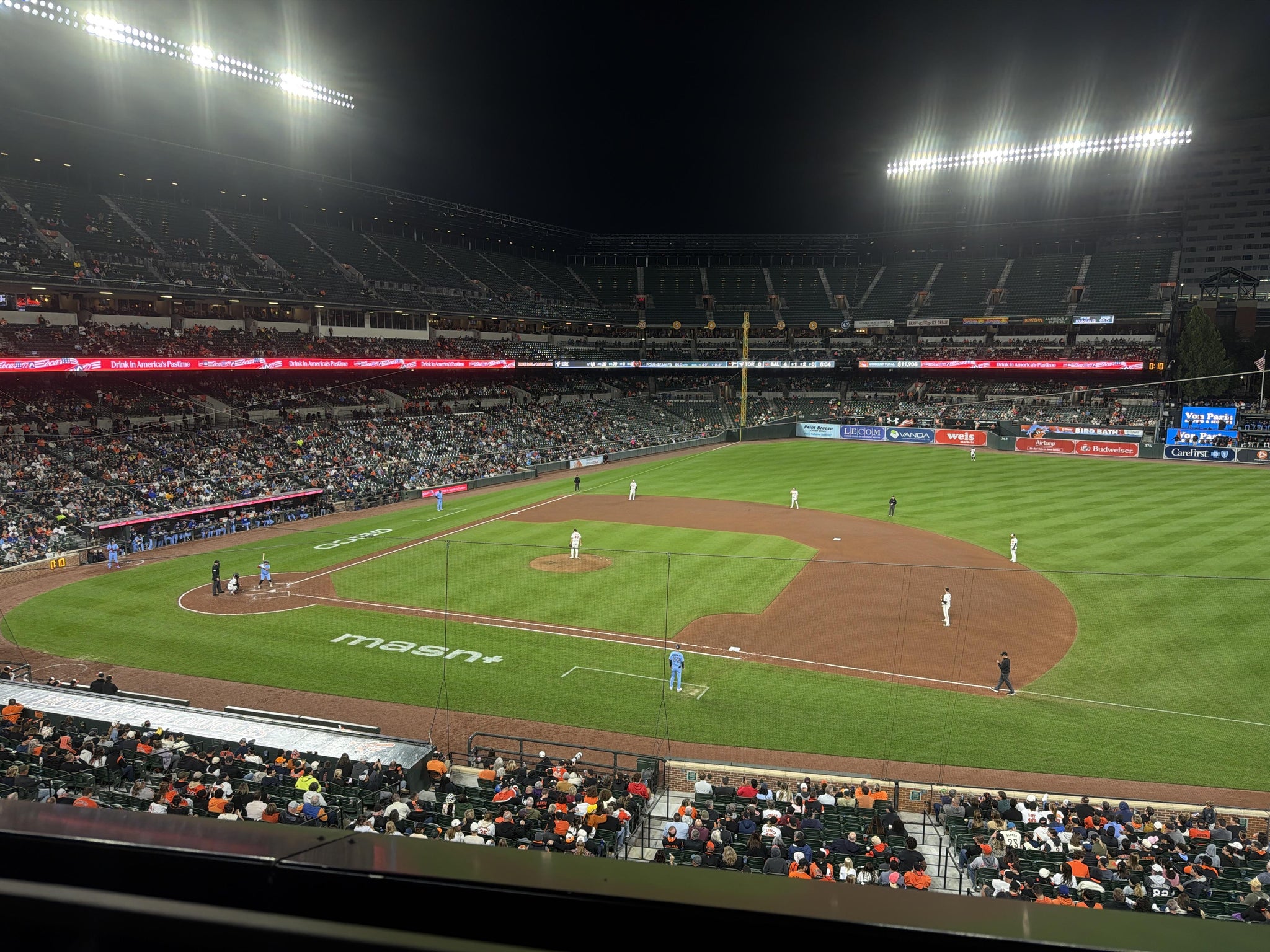 Real Fan View taken from Section 218 at Oriole Park at Camden Yards by Julie R
