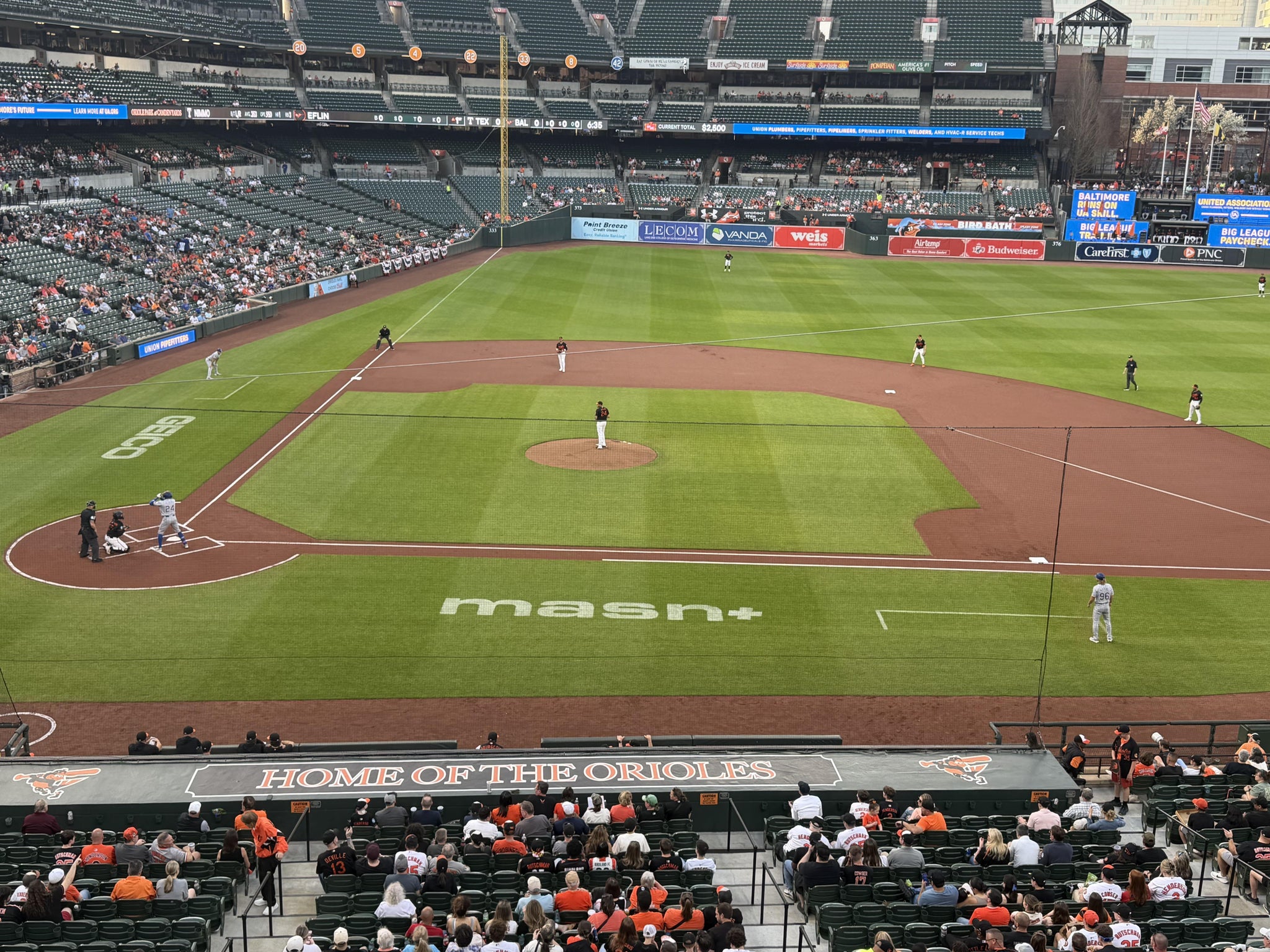 Real Fan View taken from Section 222 at Oriole Park at Camden Yards by James L