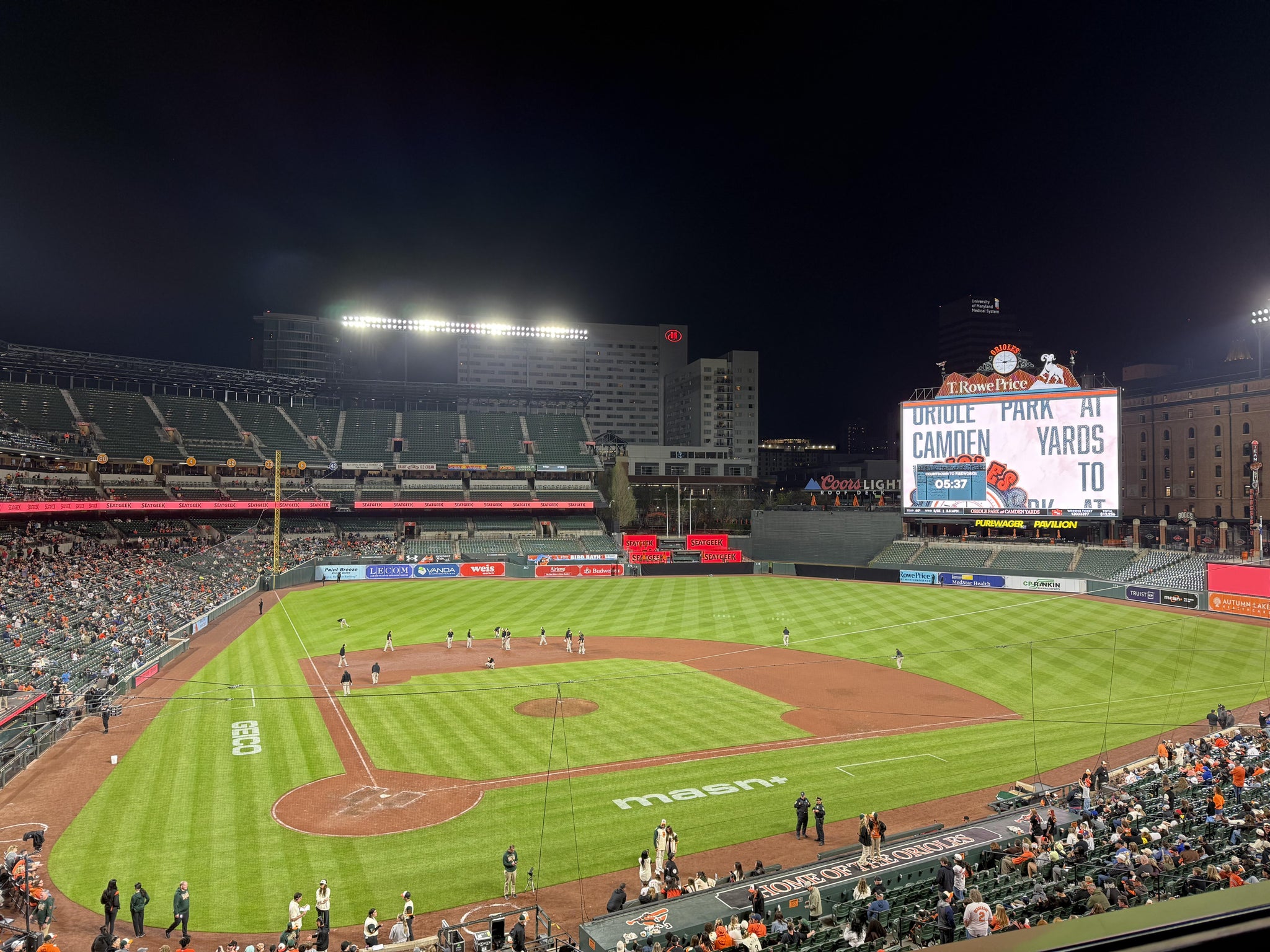 Real Fan View taken from Section 230 at Oriole Park at Camden Yards by Dylan D