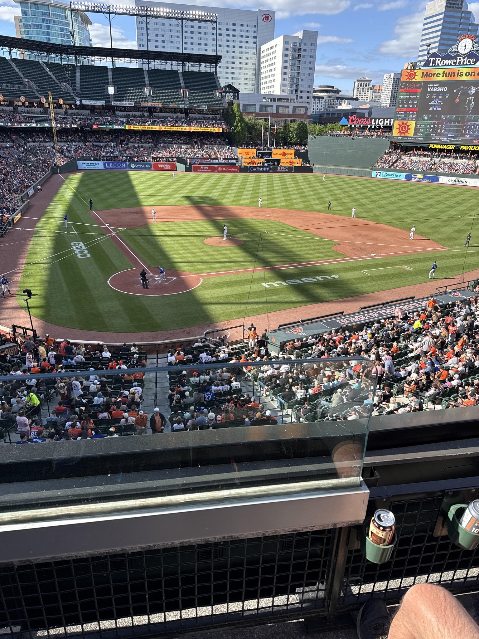 Real Fan View taken from Section 230 at Oriole Park at Camden Yards by Charles D